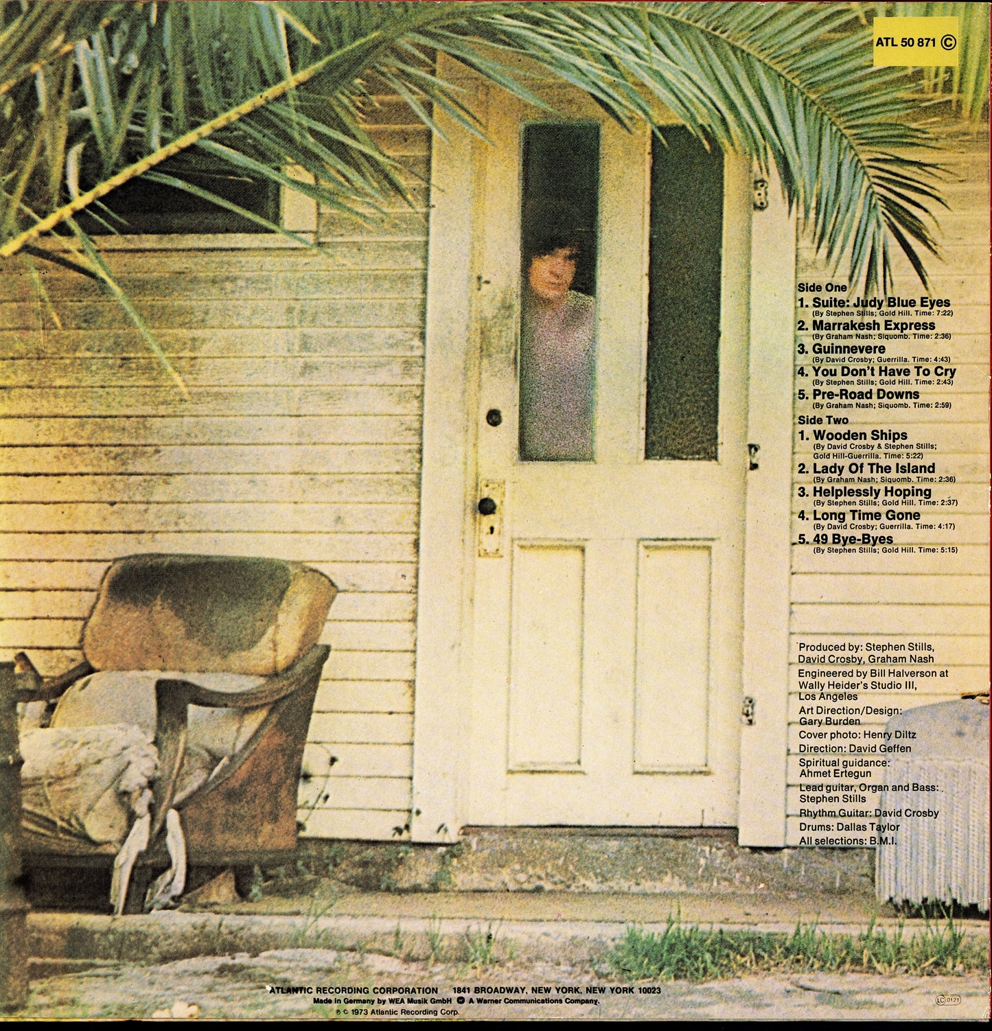 Crosby, Stills & Nash - Crosby, Stills & Nash Vinyl LP | DE Reissue | 1977 Kopie