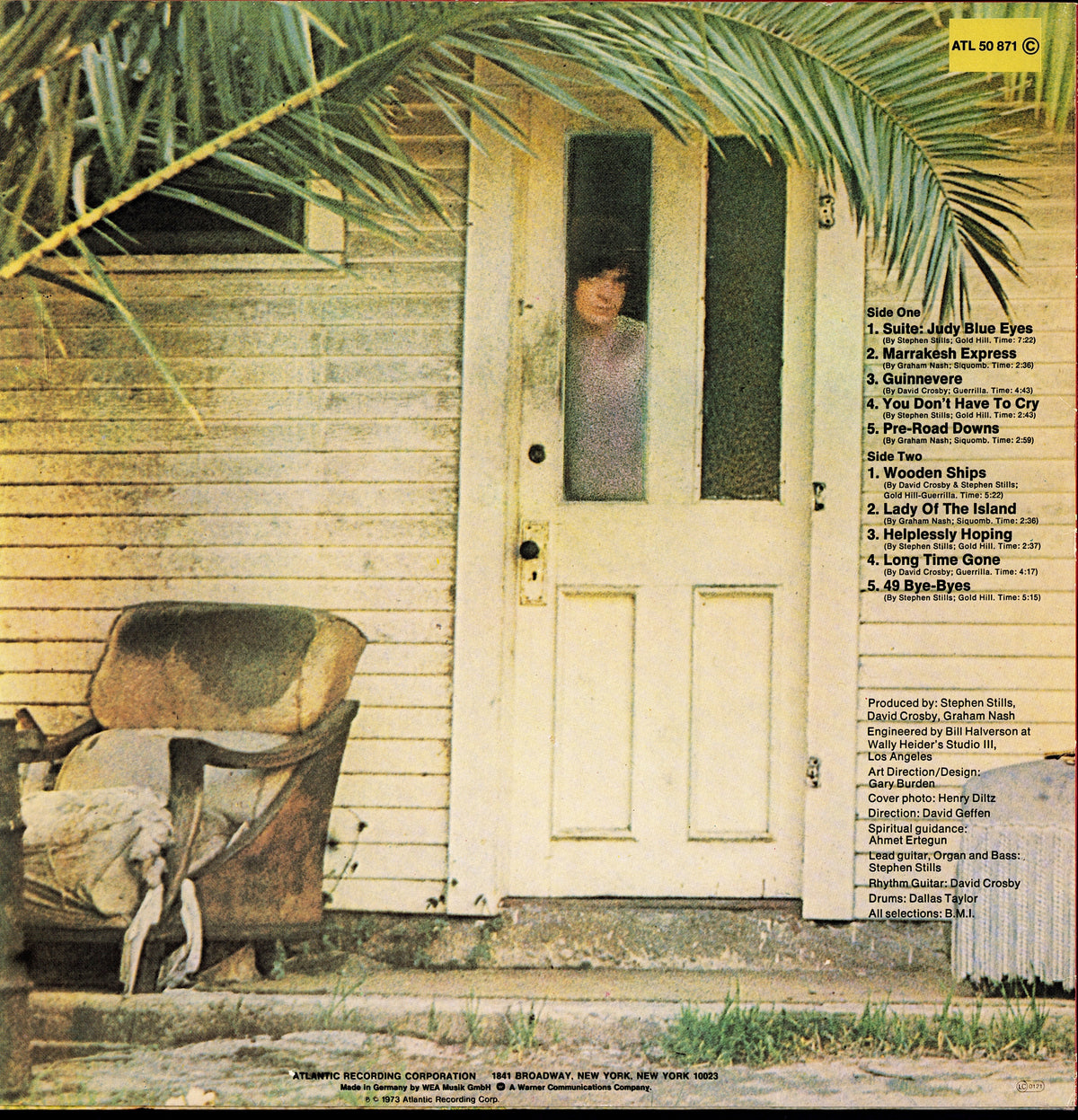 Crosby, Stills & Nash - Crosby, Stills & Nash Vinyl LP | DE Reissue | 1977 Kopie