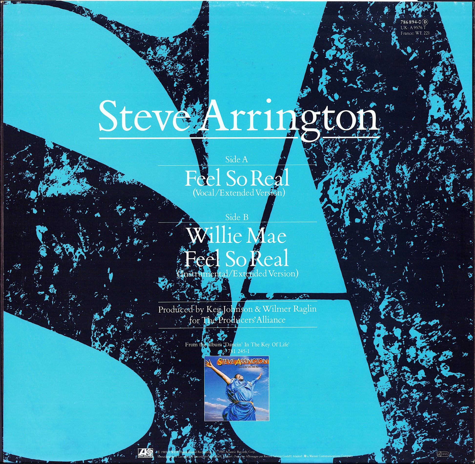 Steve Arrington ‎- Feel So Real Vinyl 12"