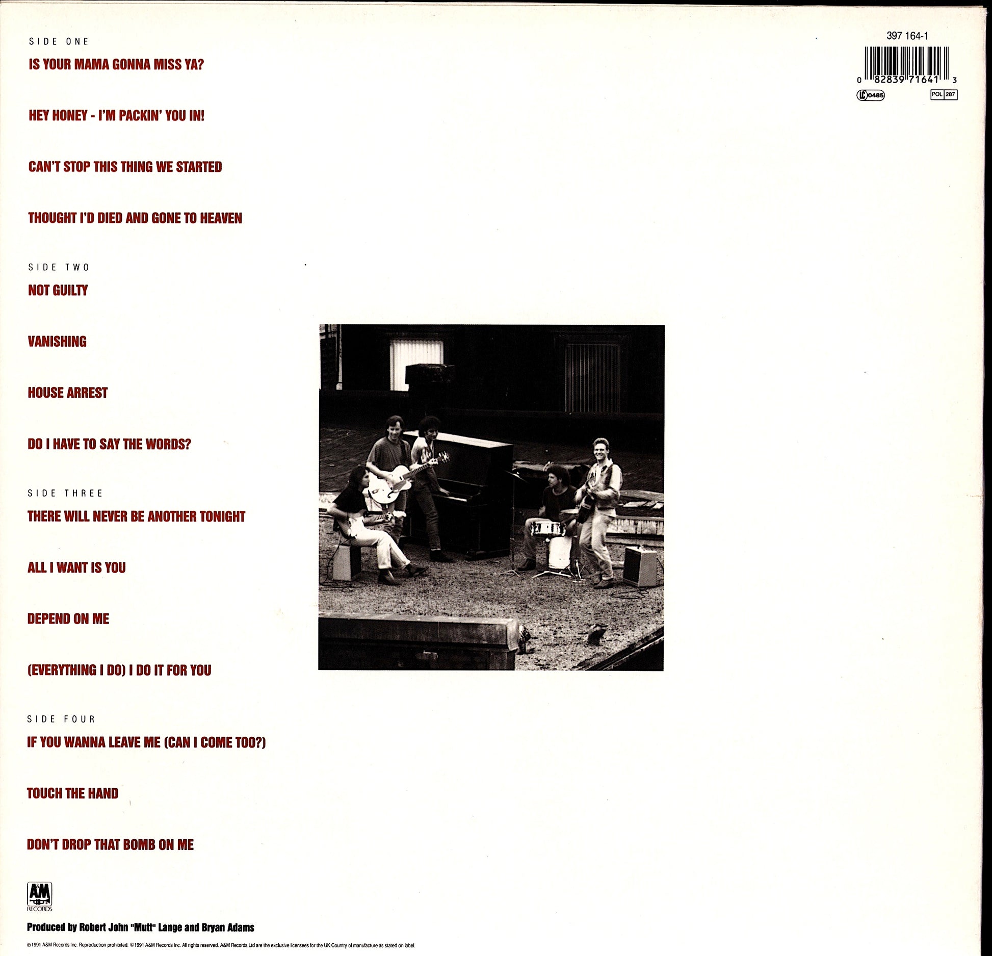 Bryan Adams – Waking Up The Neighbours Vinyl 2LP | EU Original | 1991