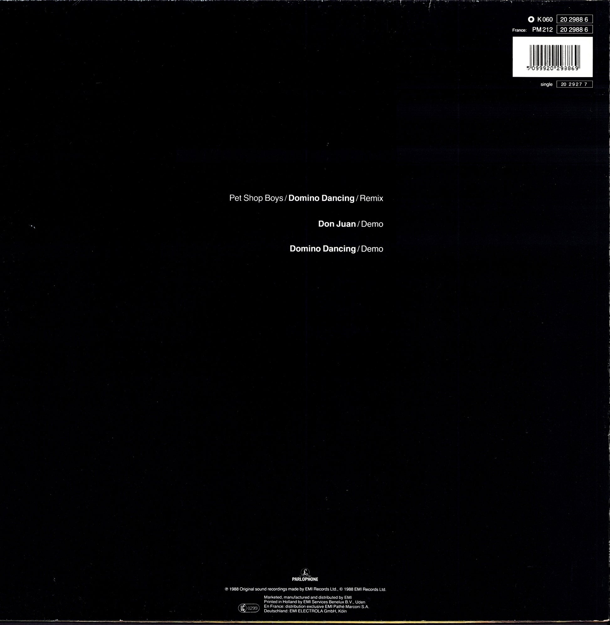 Pet Shop Boys – Domino Dancing Vinyl 12" Maxi | EU Original | 1988