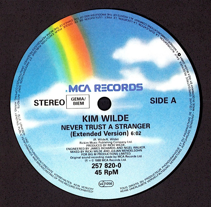 Kim Wilde – Never Trust A Stranger Vinyl 12" Maxi | EU Original | 1988