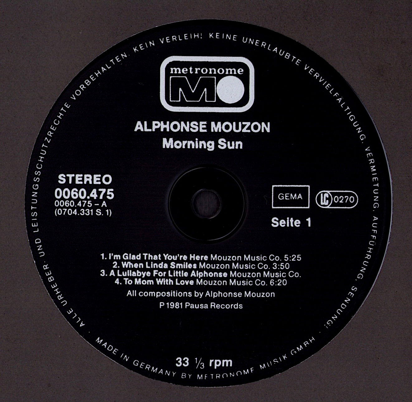 Alphonse Mouzon – In Search Of A Dream Vinyl LP Kopie