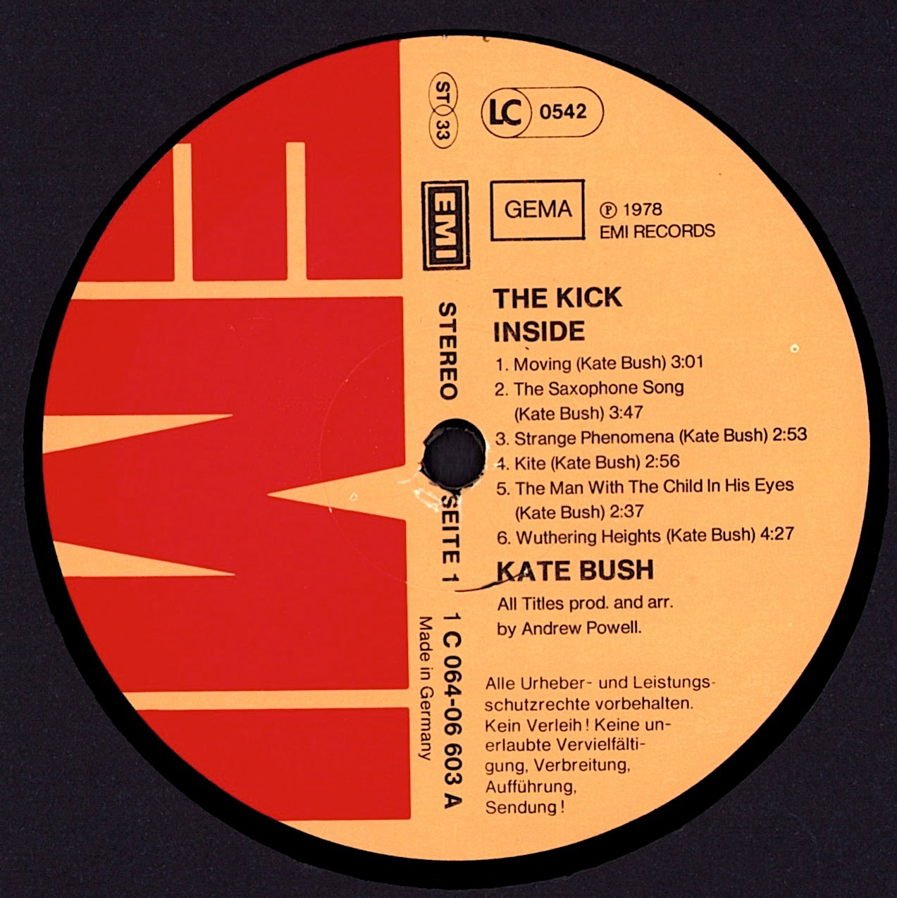 Kate Bush - The Kick Inside Vinyl LP