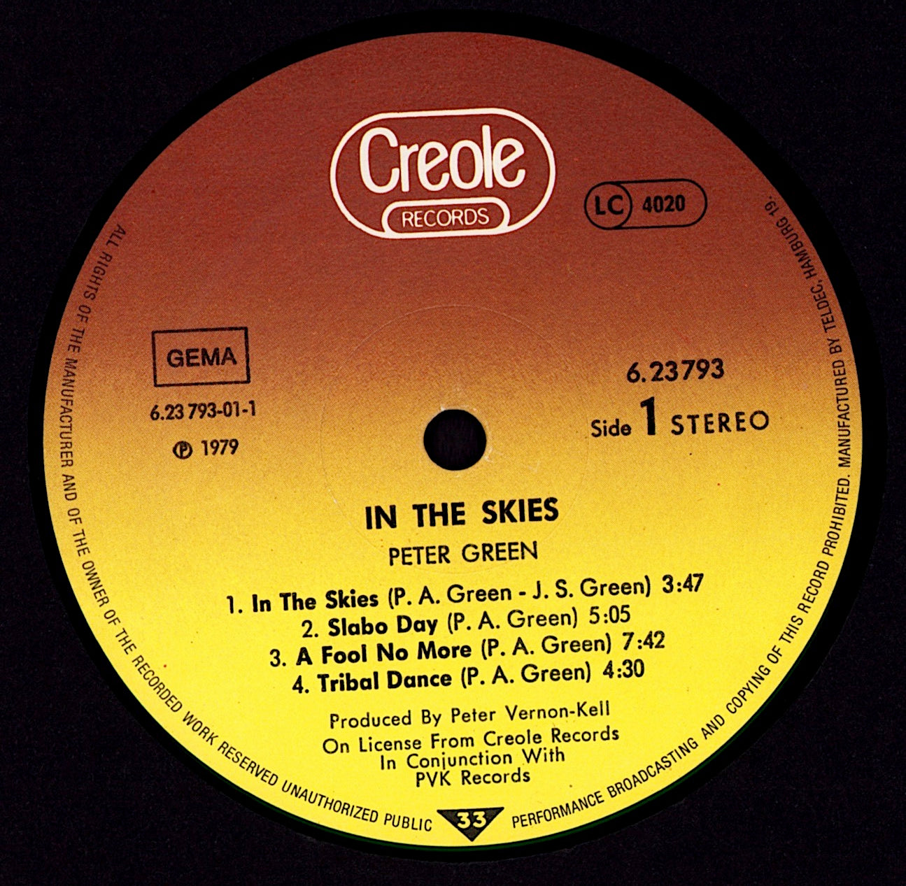 Peter Green - In The Skies Green Vinyl LP Kopie