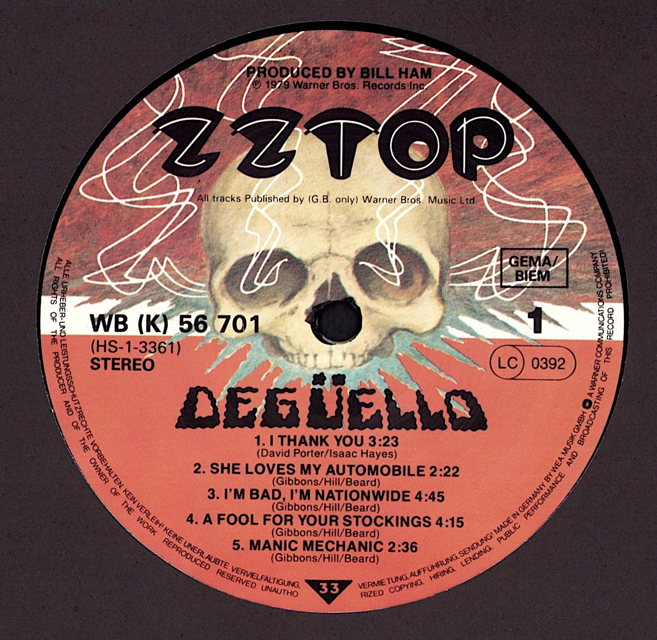 ZZ Top - Degüello Vinyl LP