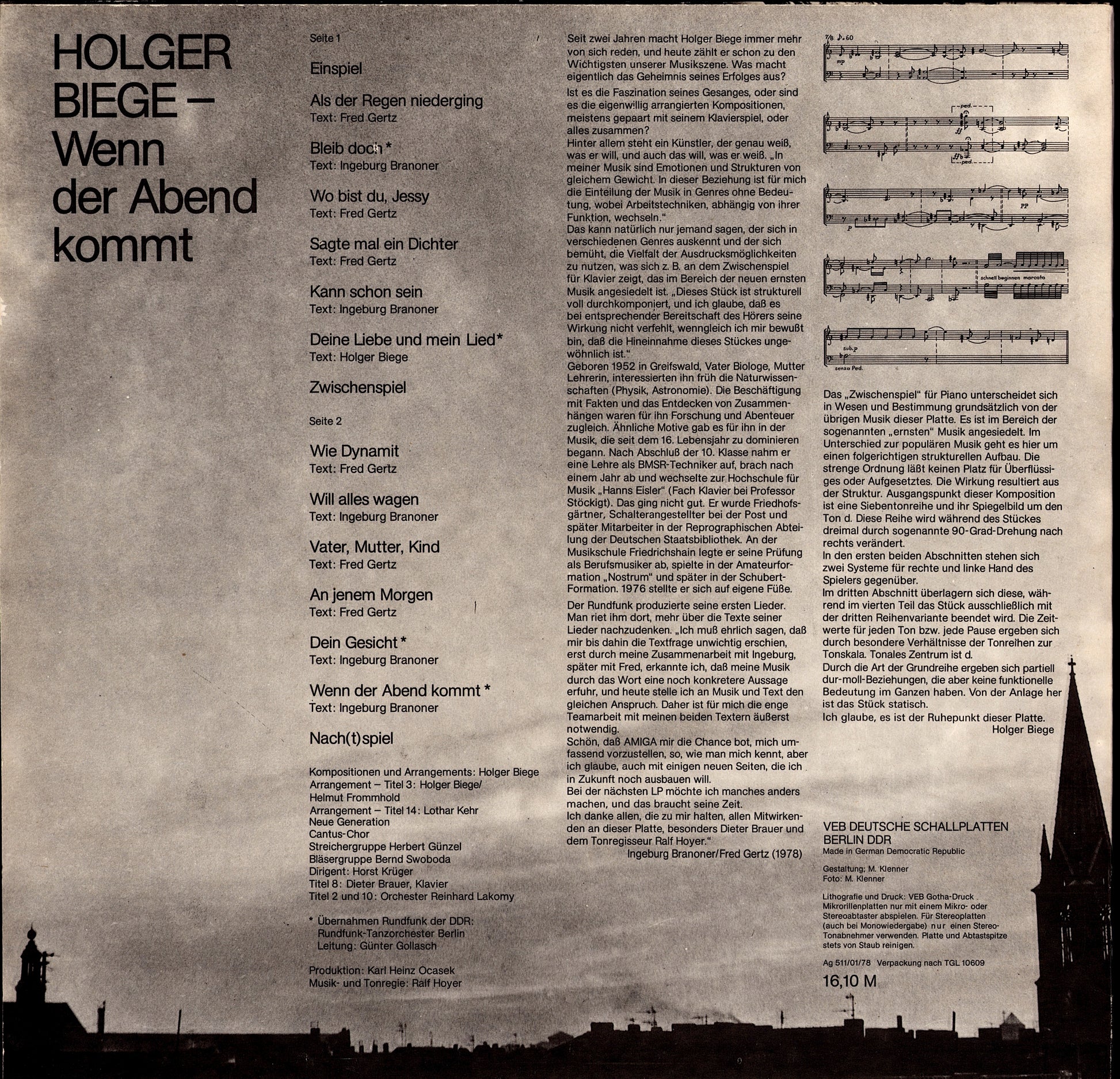 Holger Biege – Wenn Der Abend Kommt Vinyl LP
