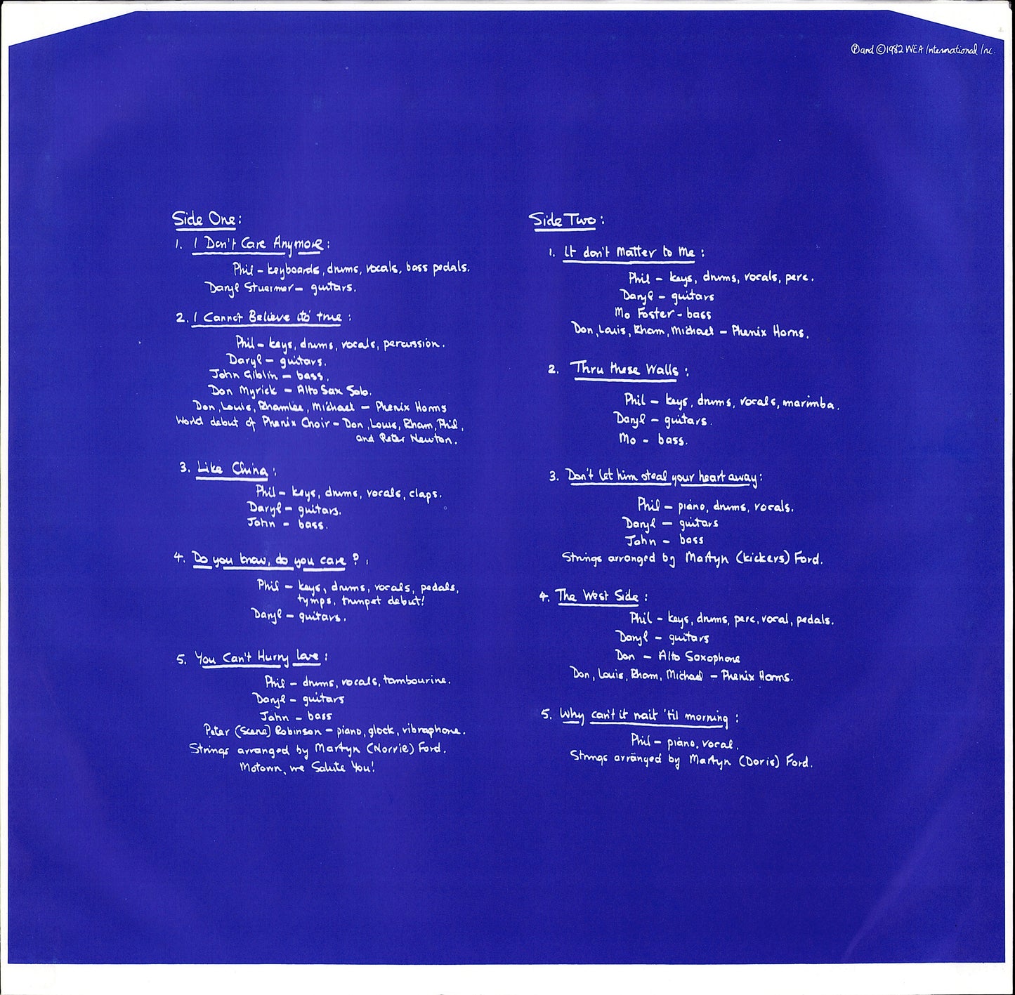 Phil Collins - Hello, I Must Be Going! Vinyl LP