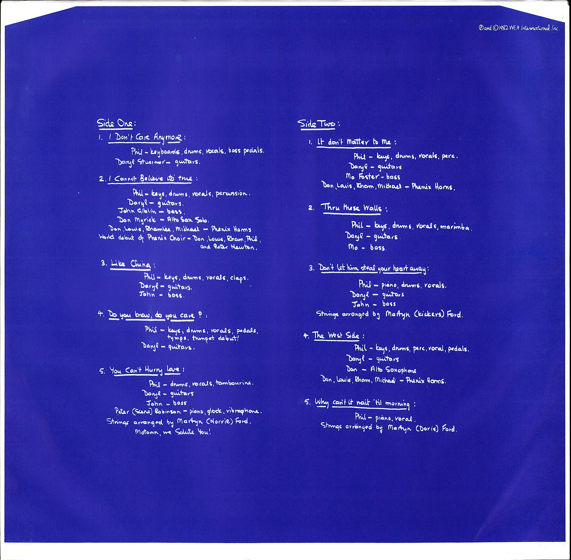 Phil Collins - Hello, I Must Be Going! Vinyl LP