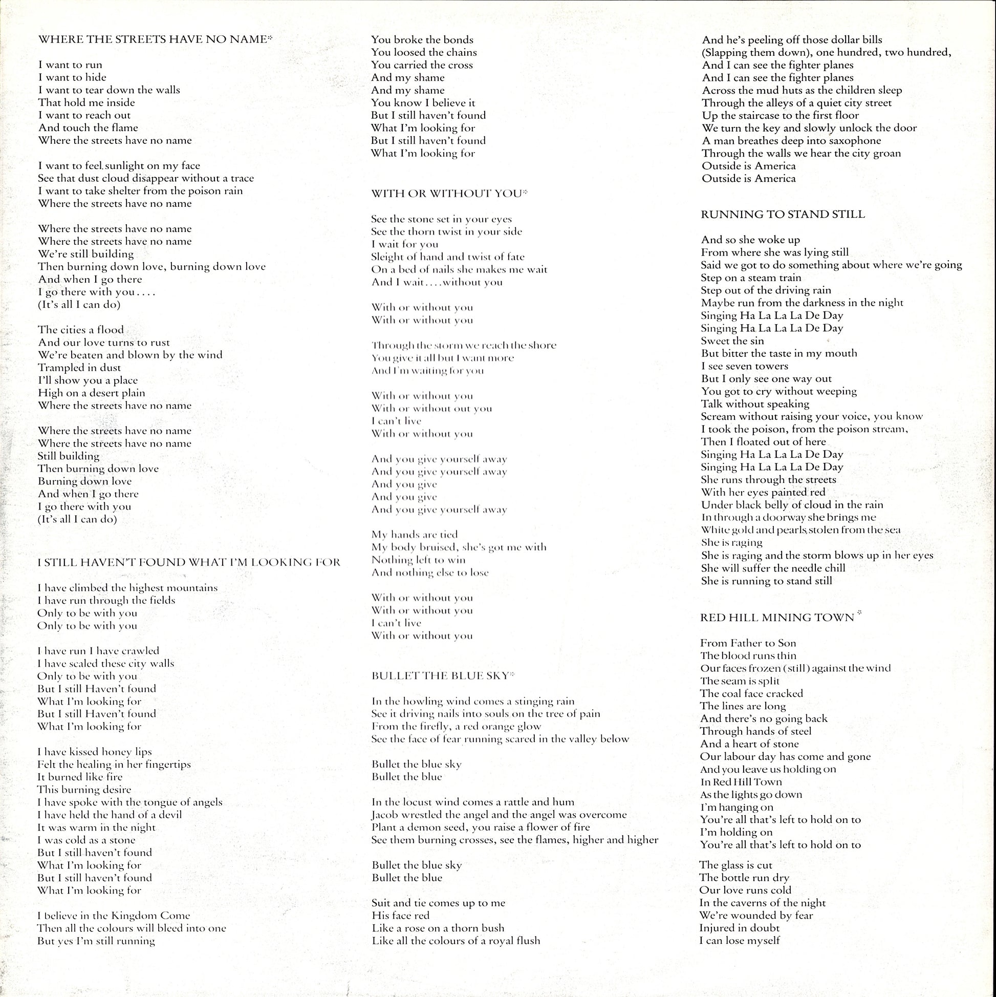 U2 ‎- The Joshua Tree Vinyl LP