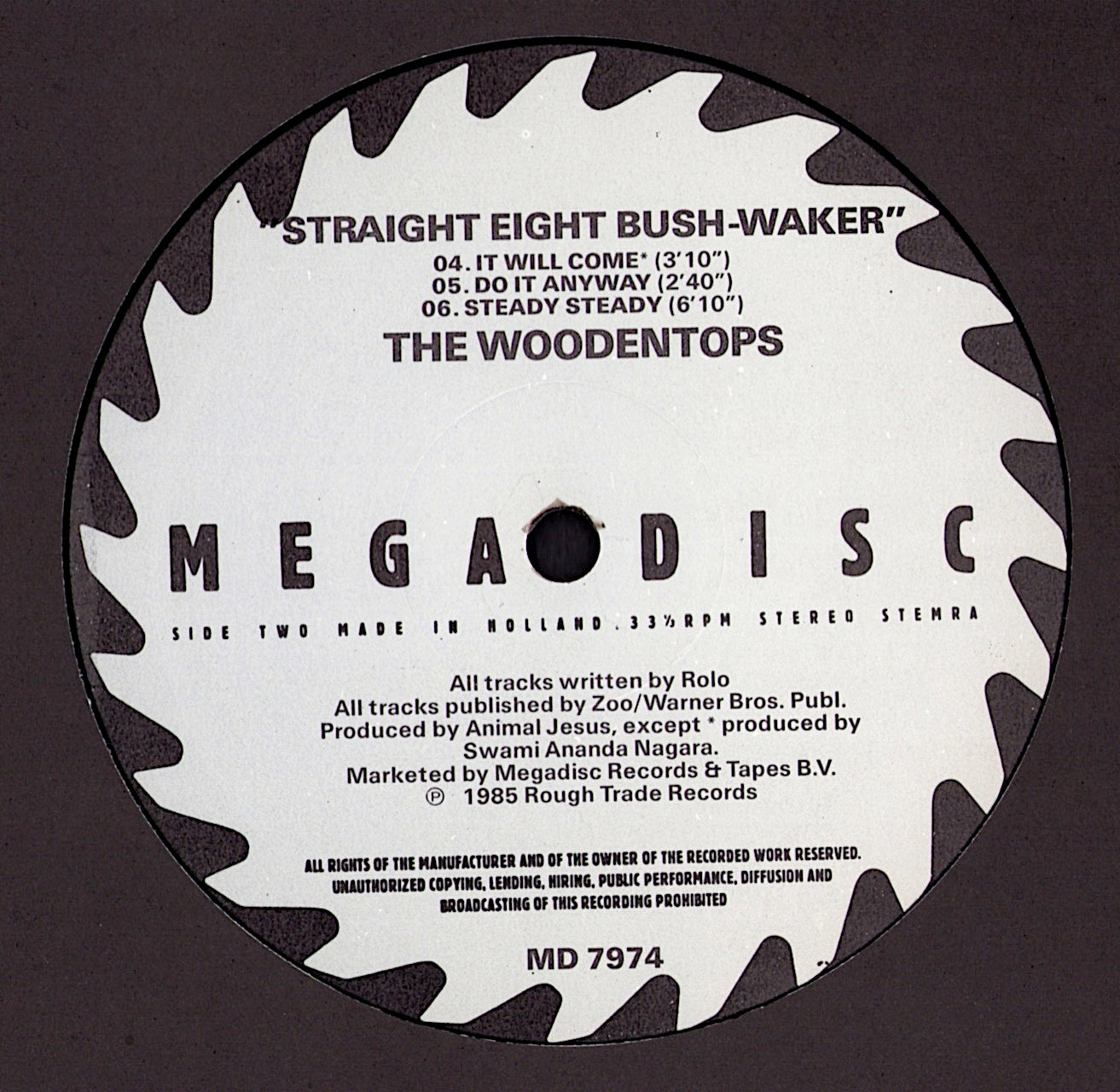 The Woodentops - Wooden Foot Cops On The Highway Opaque Blue Vinyl LP Kopie