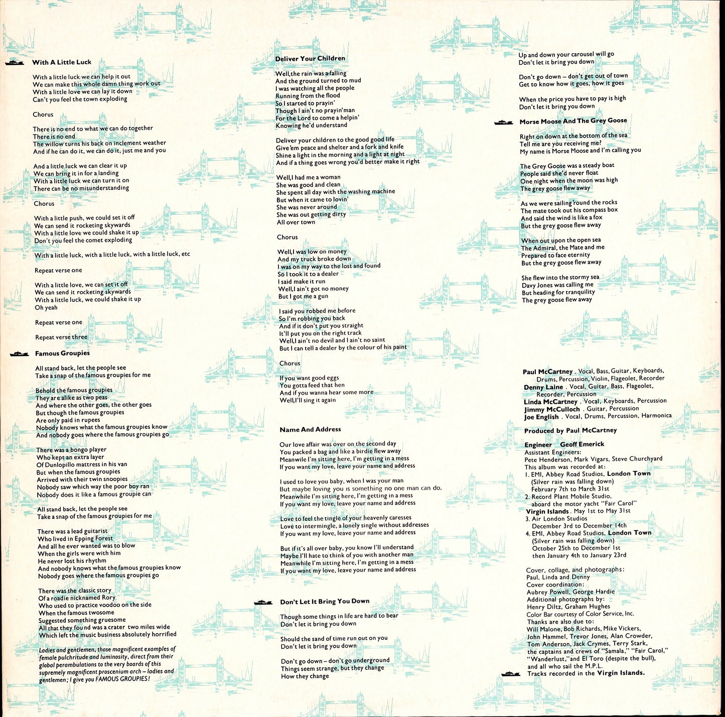 Wings - London Town Vinyl LP