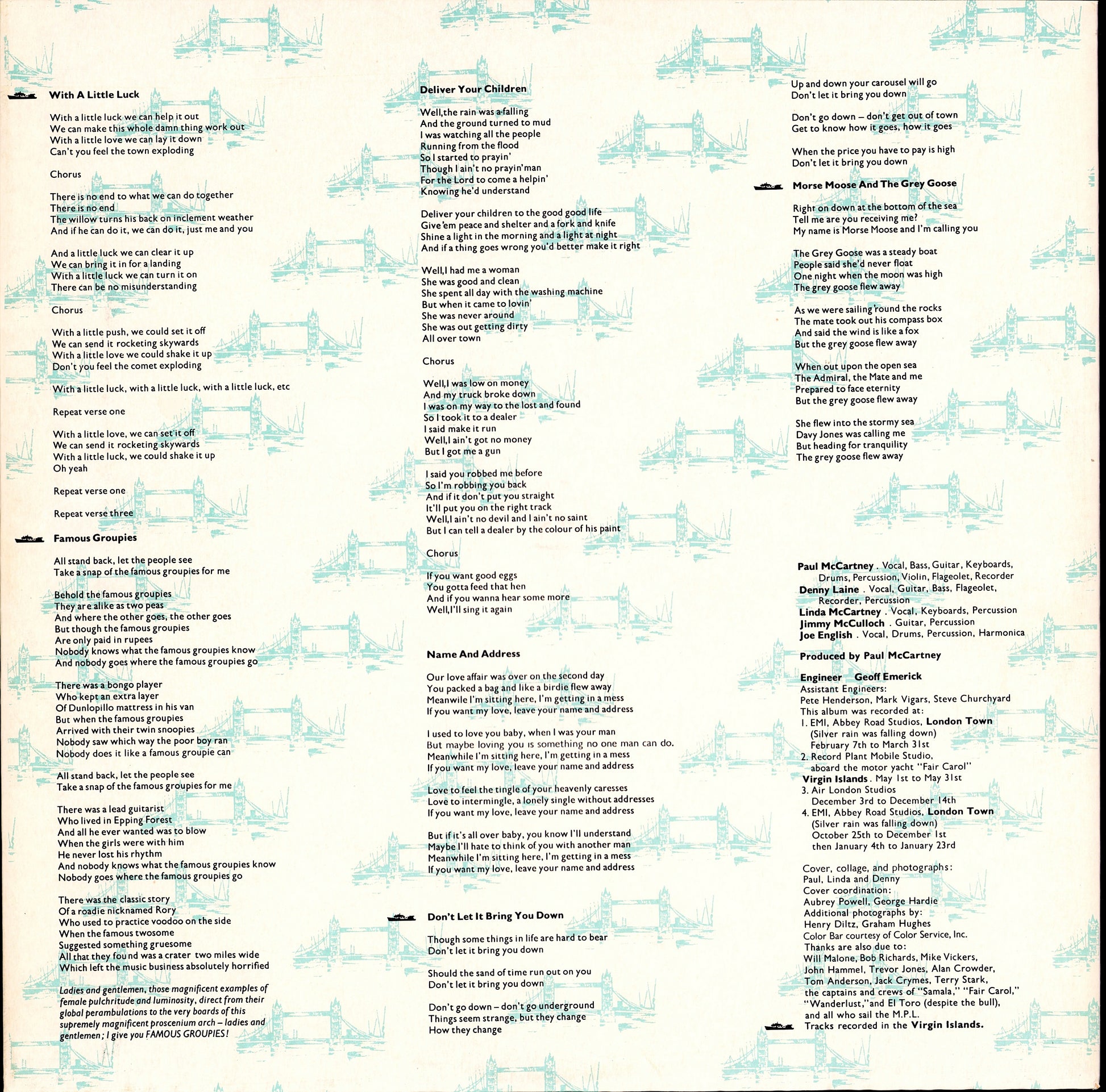 Wings - London Town Vinyl LP