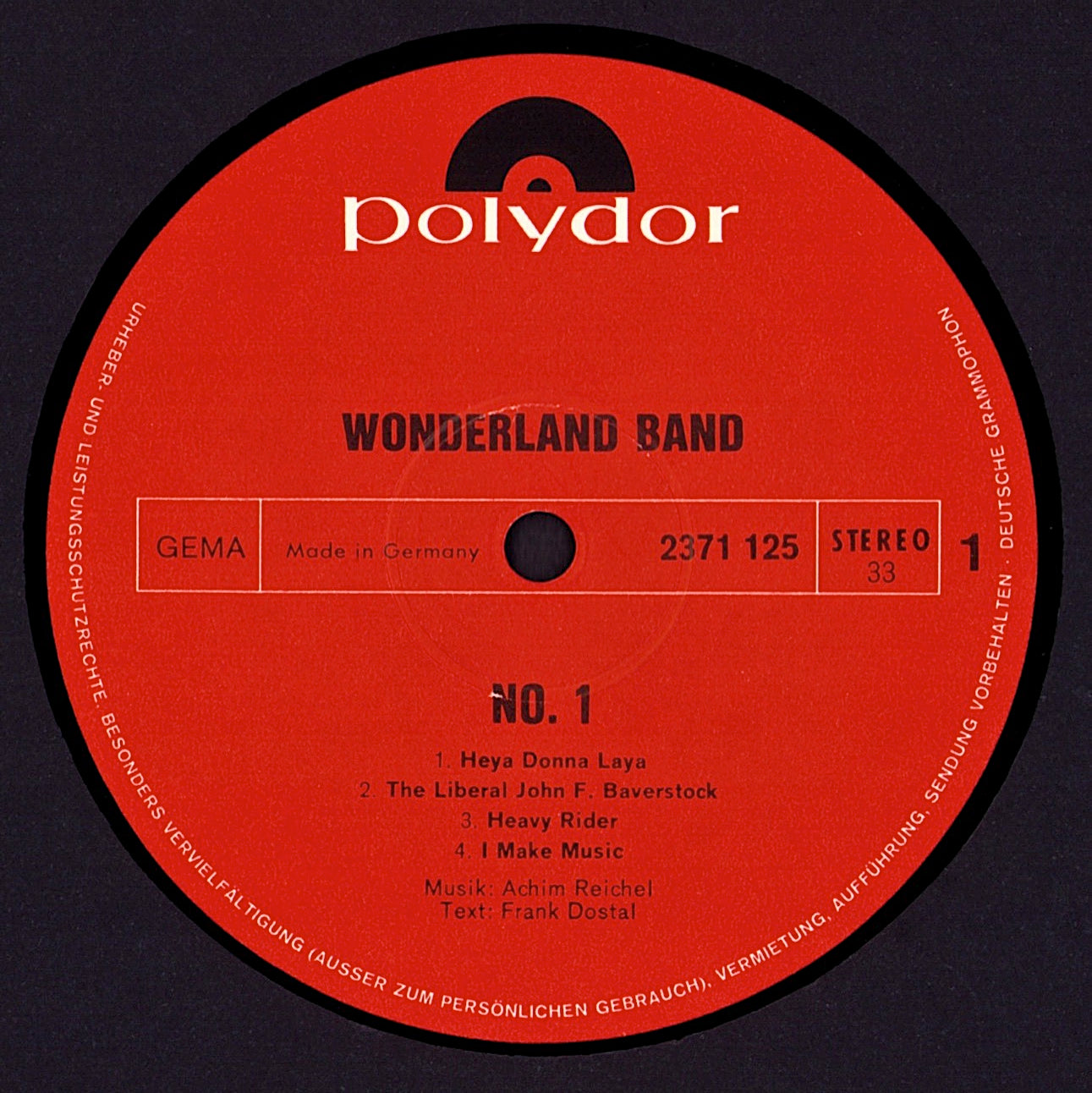 Wonderland Band - N°1 Vinyl LP