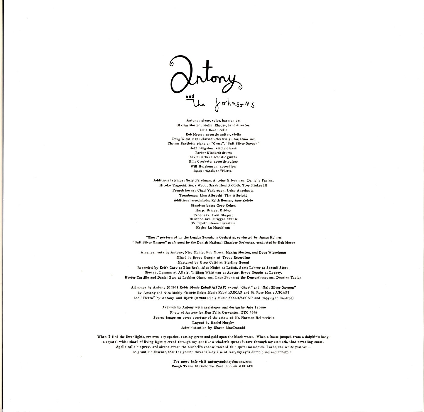 Antony And The Johnsons – Swanlights - Deluxe Edition Vinyl LP