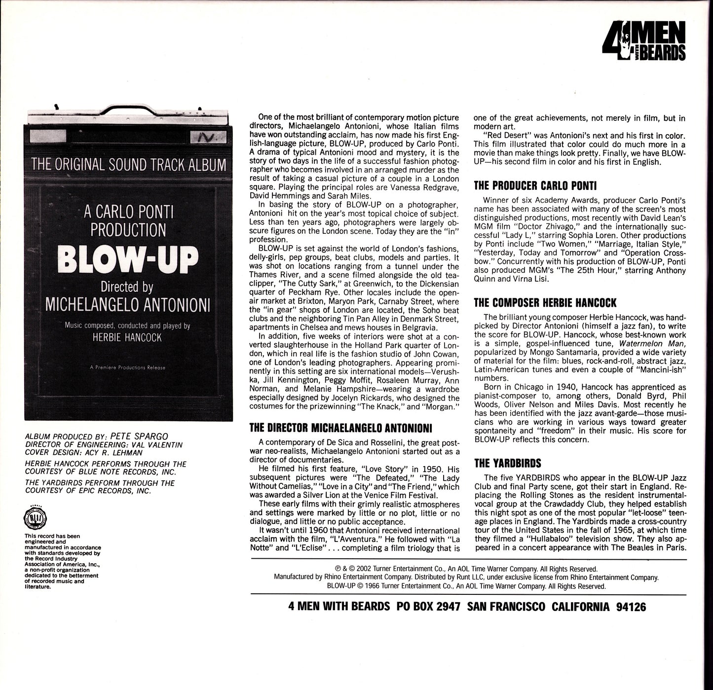 Herbie Hancock – Blow-Up - The Original Soundtrack Album Vinyl LP