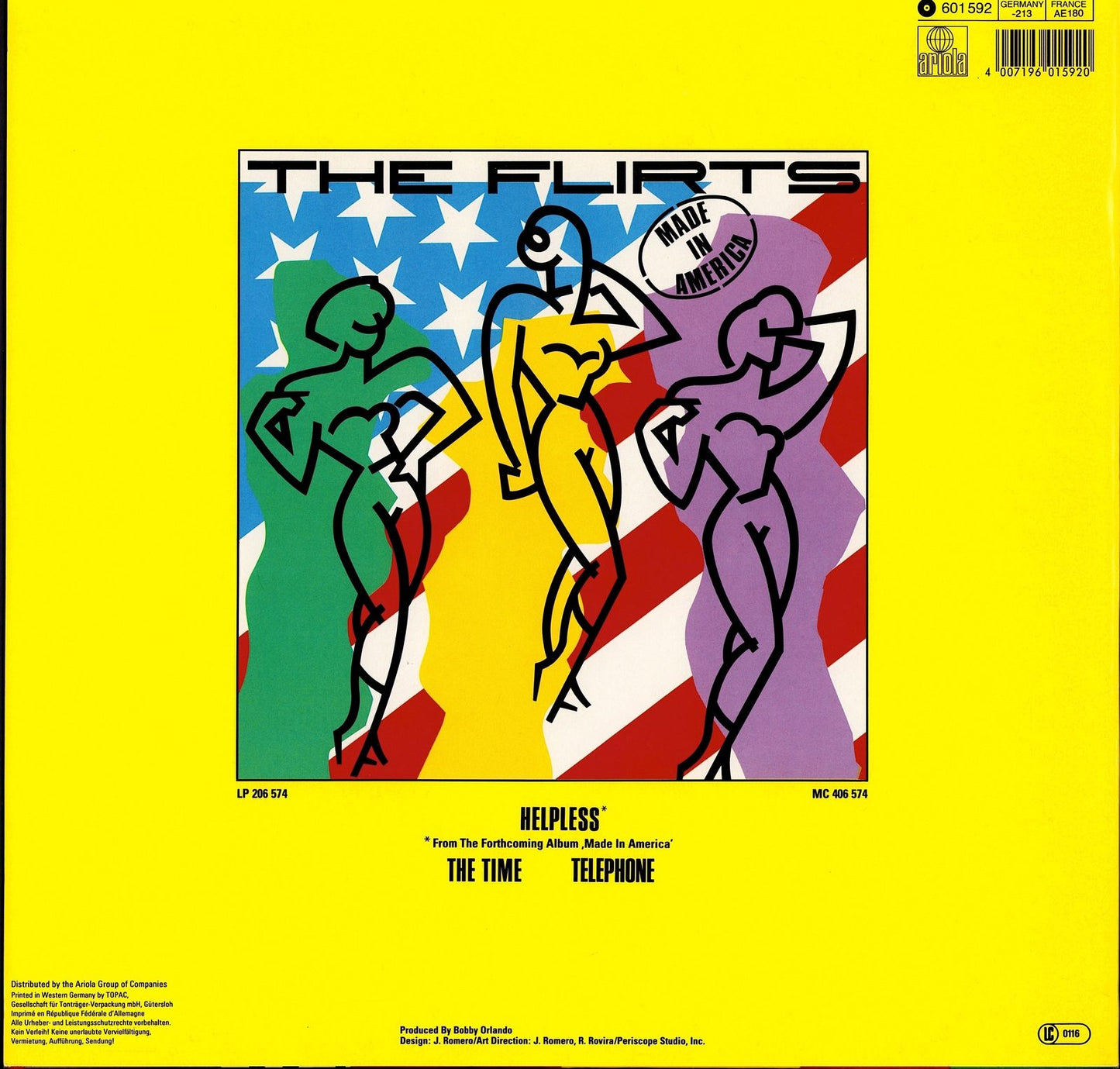 The Flirts - Helpless You Took My Love Extended Version Vinyl 12" Maxi-Single