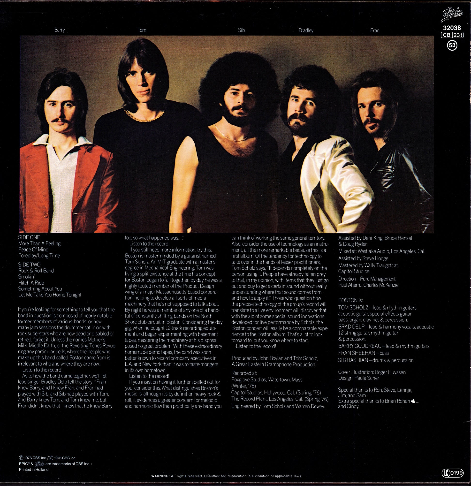 Boston - Boston Vinyl LP