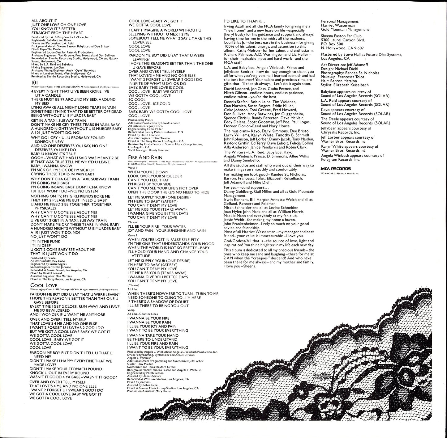 Sheena Easton – The Lover In Me Vinyl LP