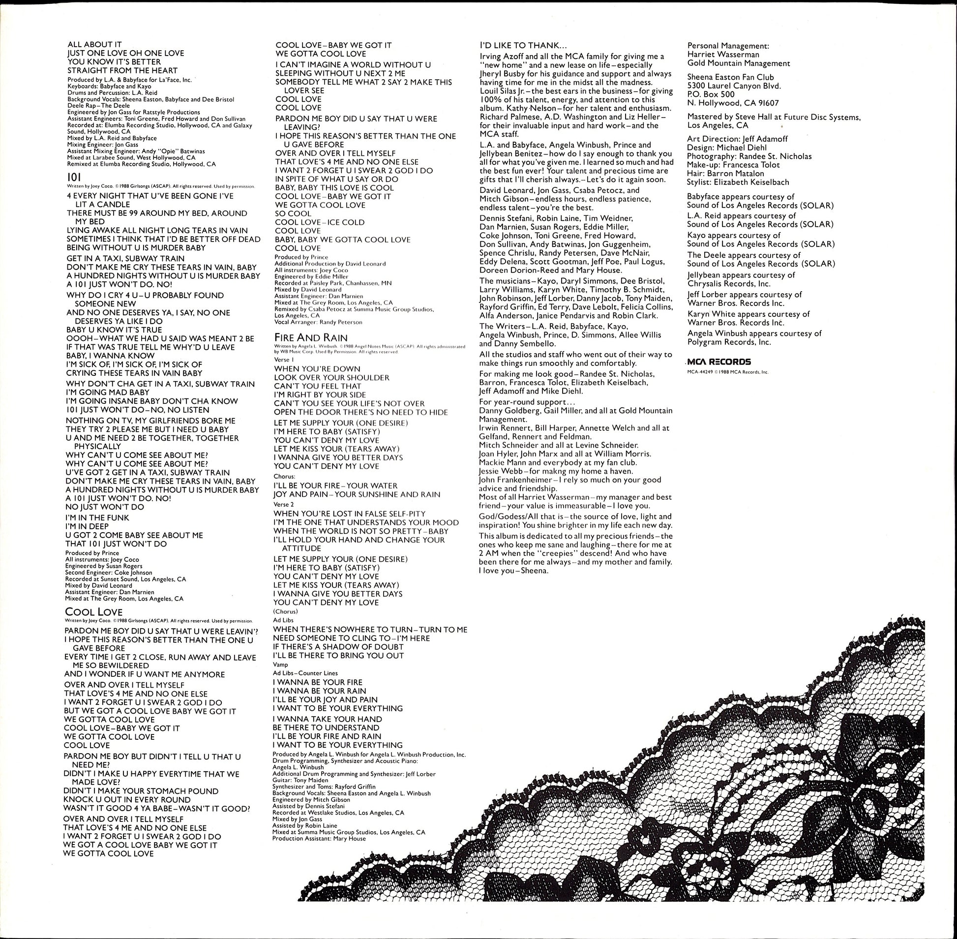 Sheena Easton – The Lover In Me Vinyl LP