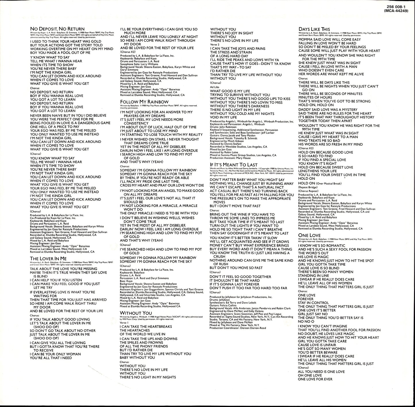 Sheena Easton – The Lover In Me Vinyl LP