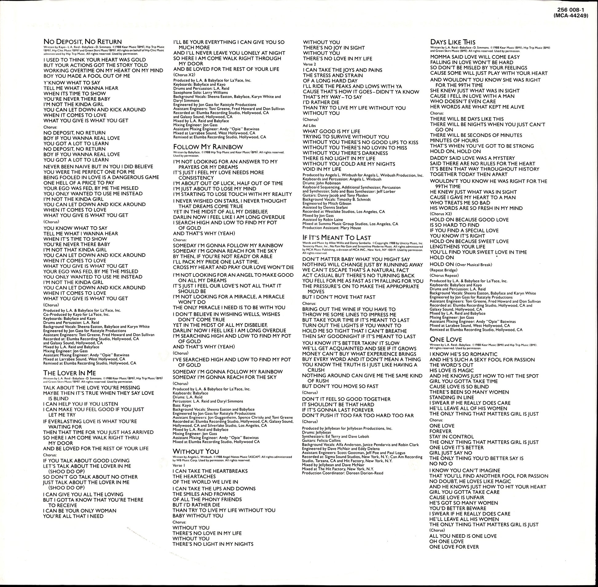 Sheena Easton – The Lover In Me Vinyl LP