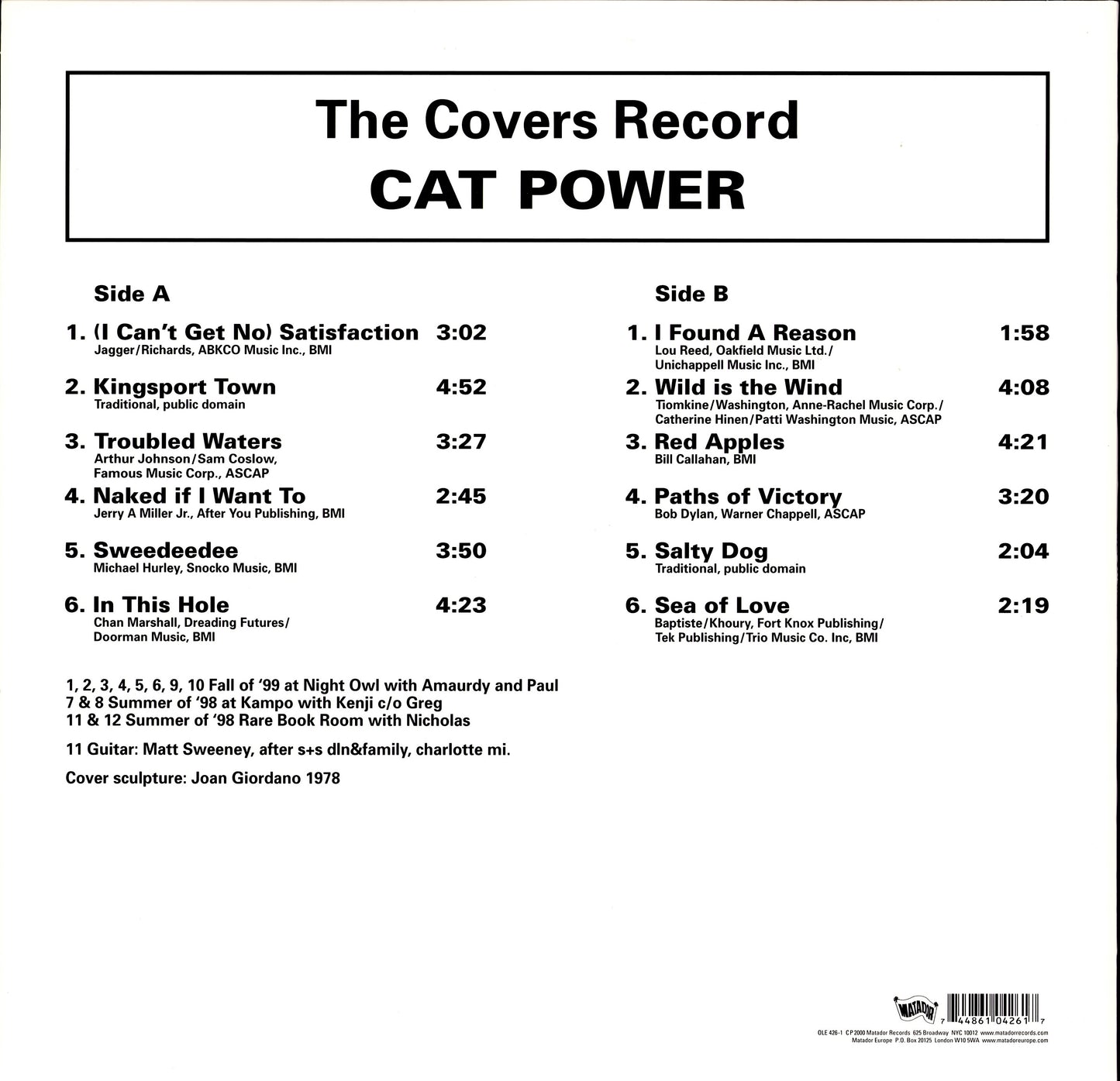 Cat Power – The Covers Record Vinyl LP