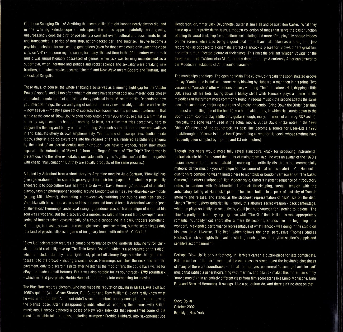 Herbie Hancock – Blow-Up - The Original Soundtrack Album Vinyl LP