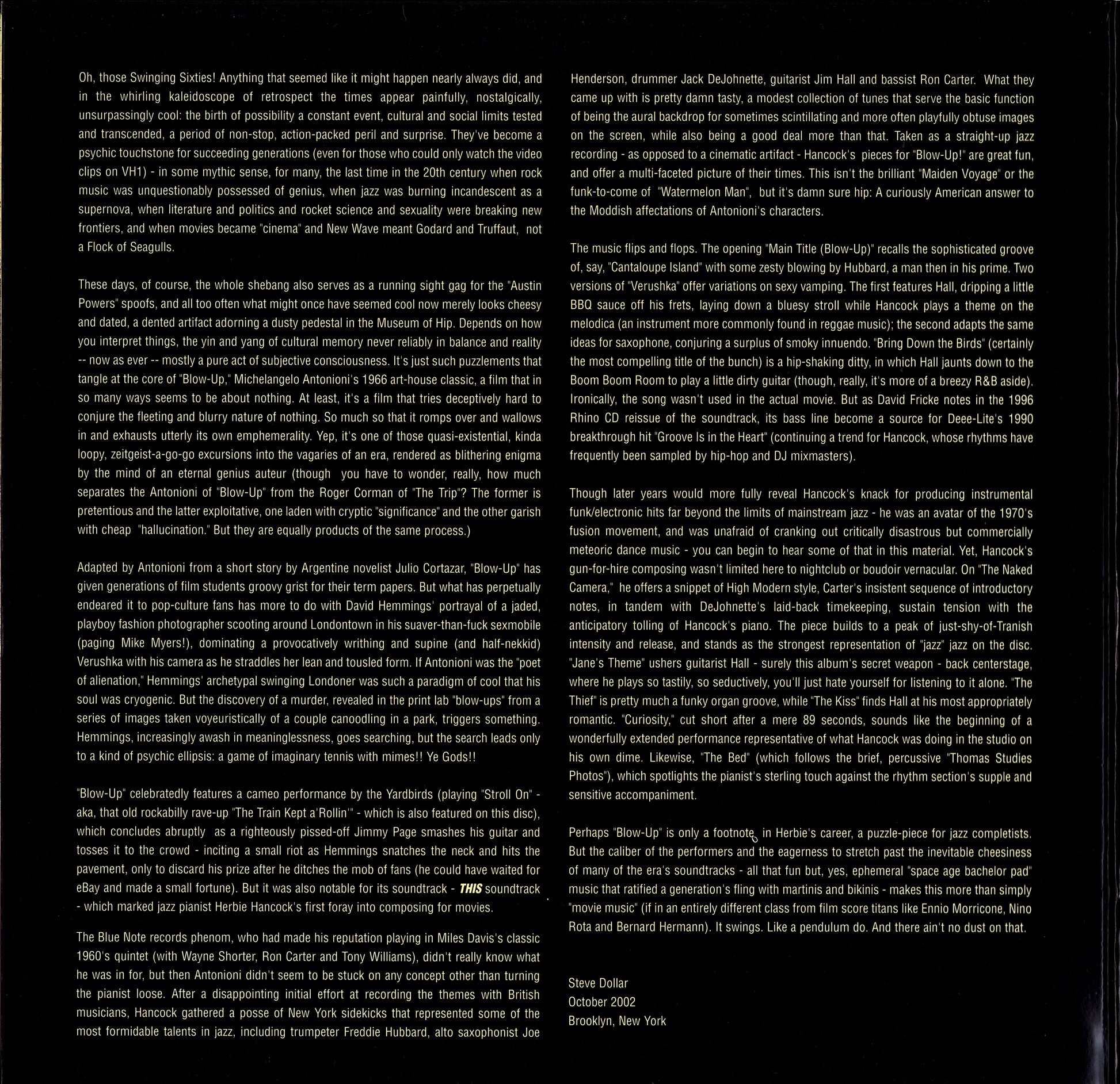 Herbie Hancock – Blow-Up - The Original Soundtrack Album Vinyl LP