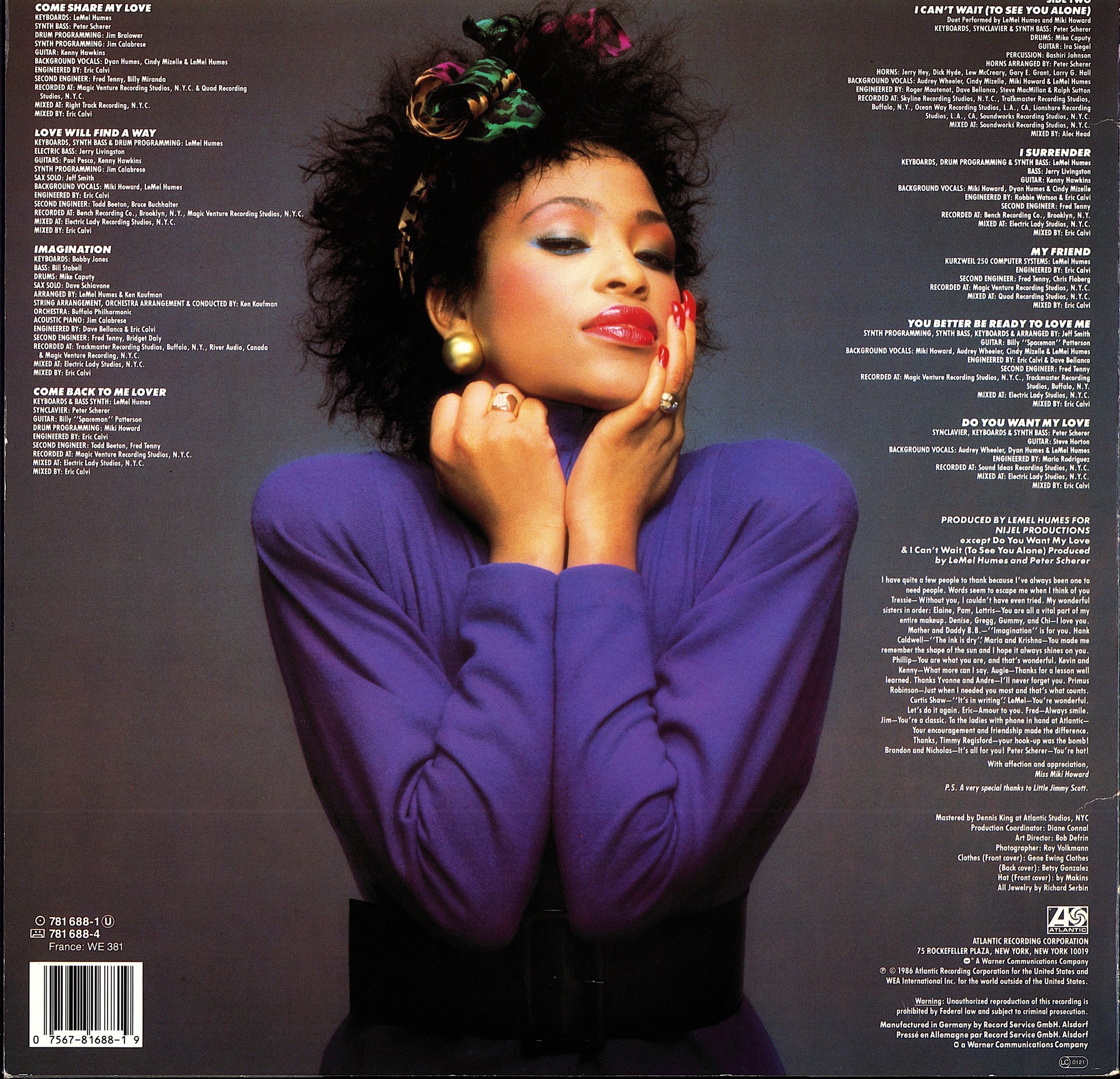 Miki Howard – Come Share My Love Vinyl LP