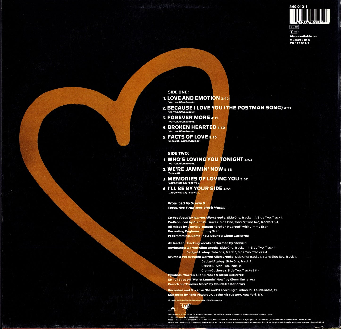 Stevie B – Love & Emotion Vinyl LP