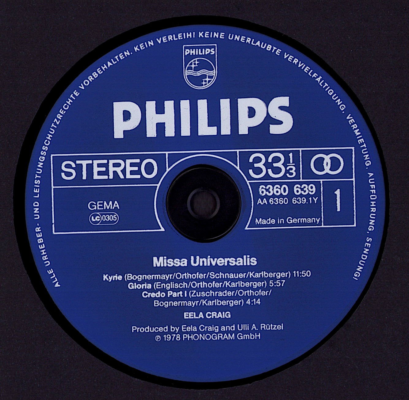 Eela Craig – Missa Universalis Vinyl LP