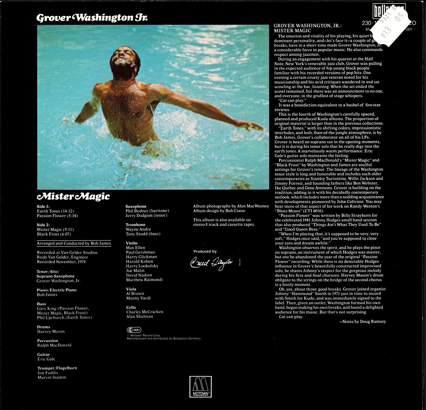Grover Washington, Jr. – Reed Seed Vinyl LP Kopie