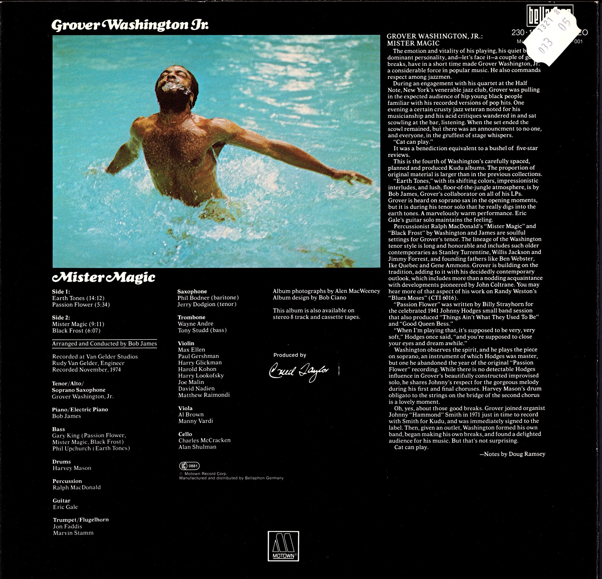 Grover Washington, Jr. – Reed Seed Vinyl LP Kopie