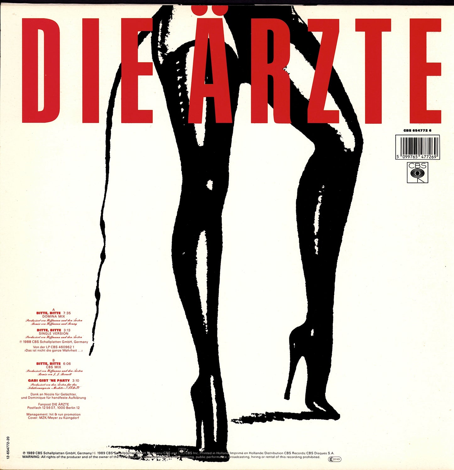 Die Ärzte - Uns Geht's Prima... Vinyl LP Kopie