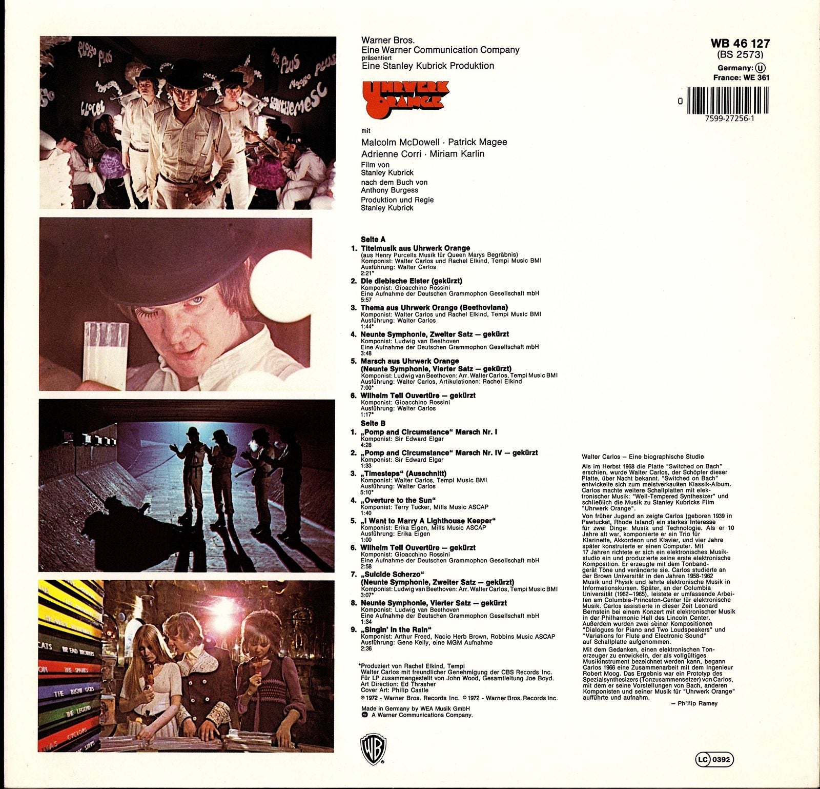 Stanley Kubrick's A Clockwork Orange Music From The Soundtrack Vinyl LP