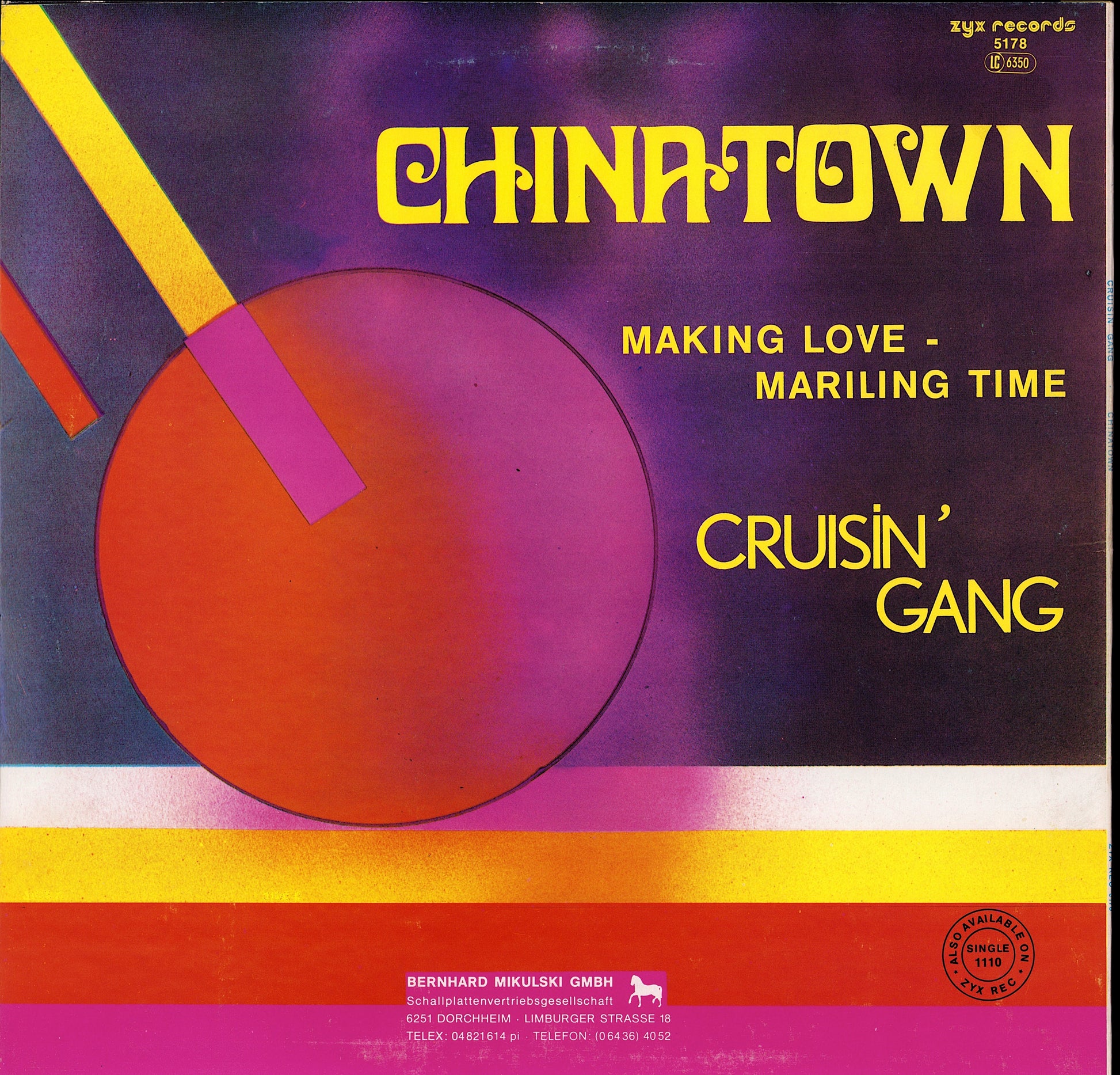 Cruisin' Gang ‎- Chinatown Vinyl 12" Maxi-Single