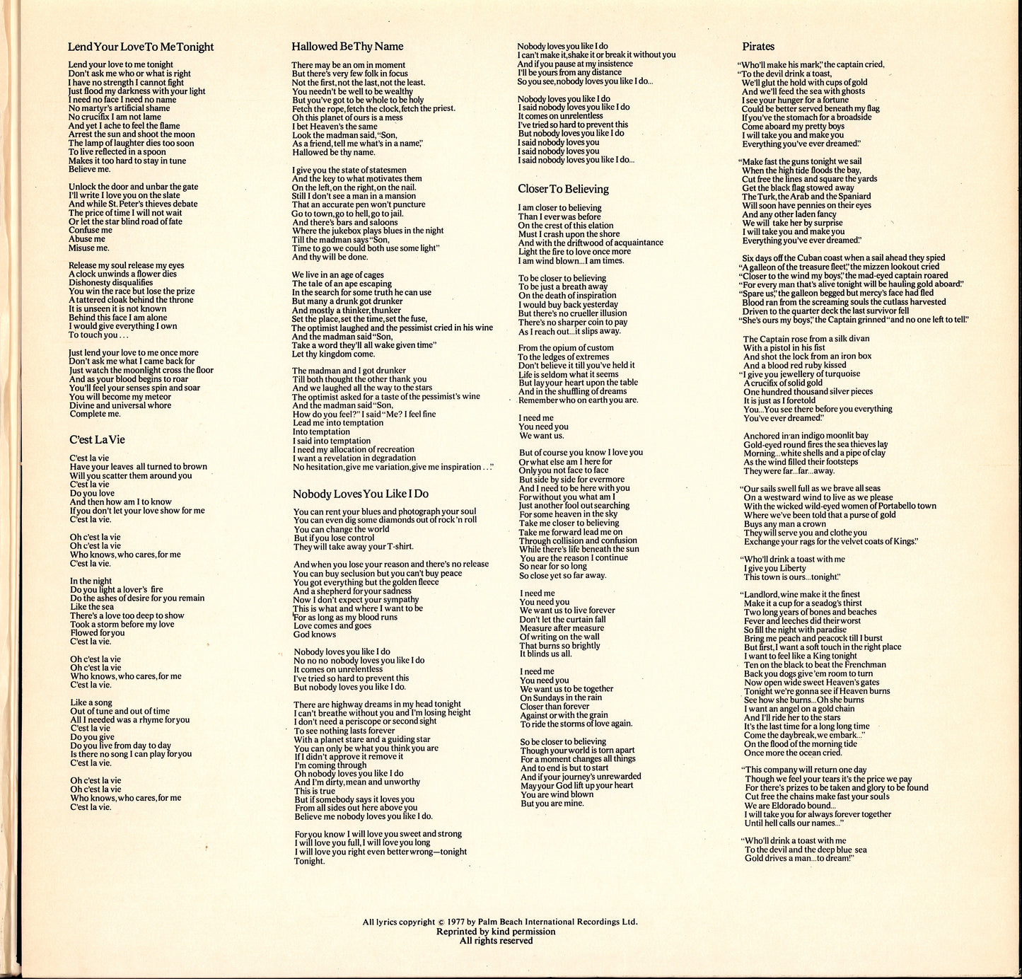 Emerson Lake & Palmer - Works Volume 1 Vinyl 2LP