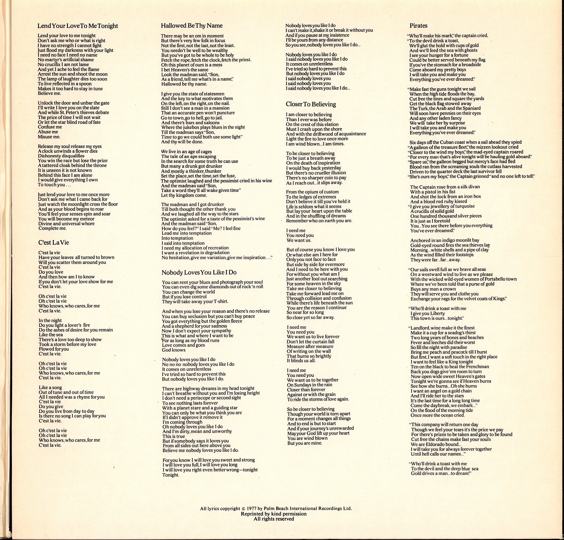 Emerson Lake & Palmer - Works Volume 1 Vinyl 2LP