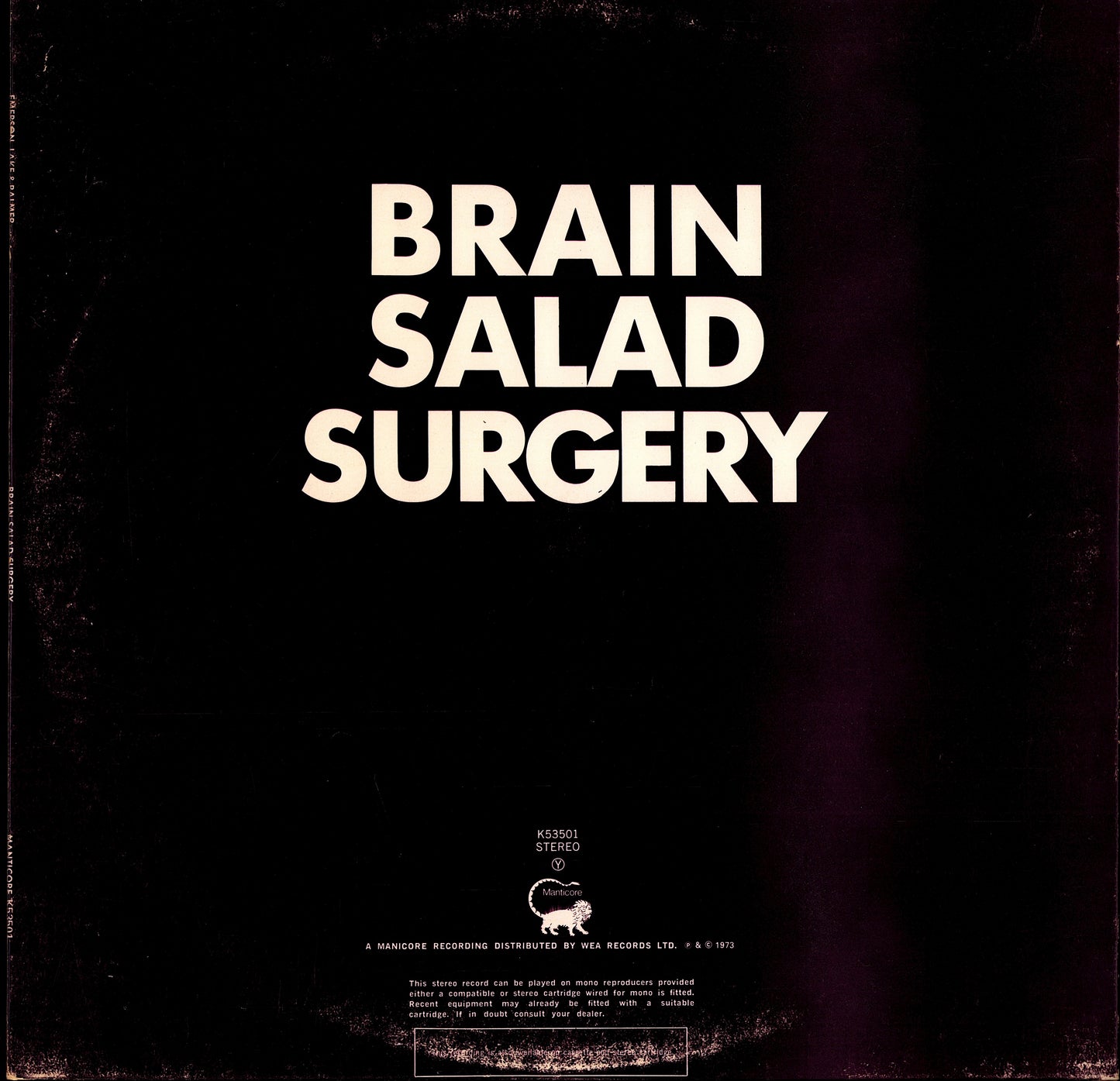Emerson, Lake & Palmer – Brain Salad Surgery Vinyl LP
