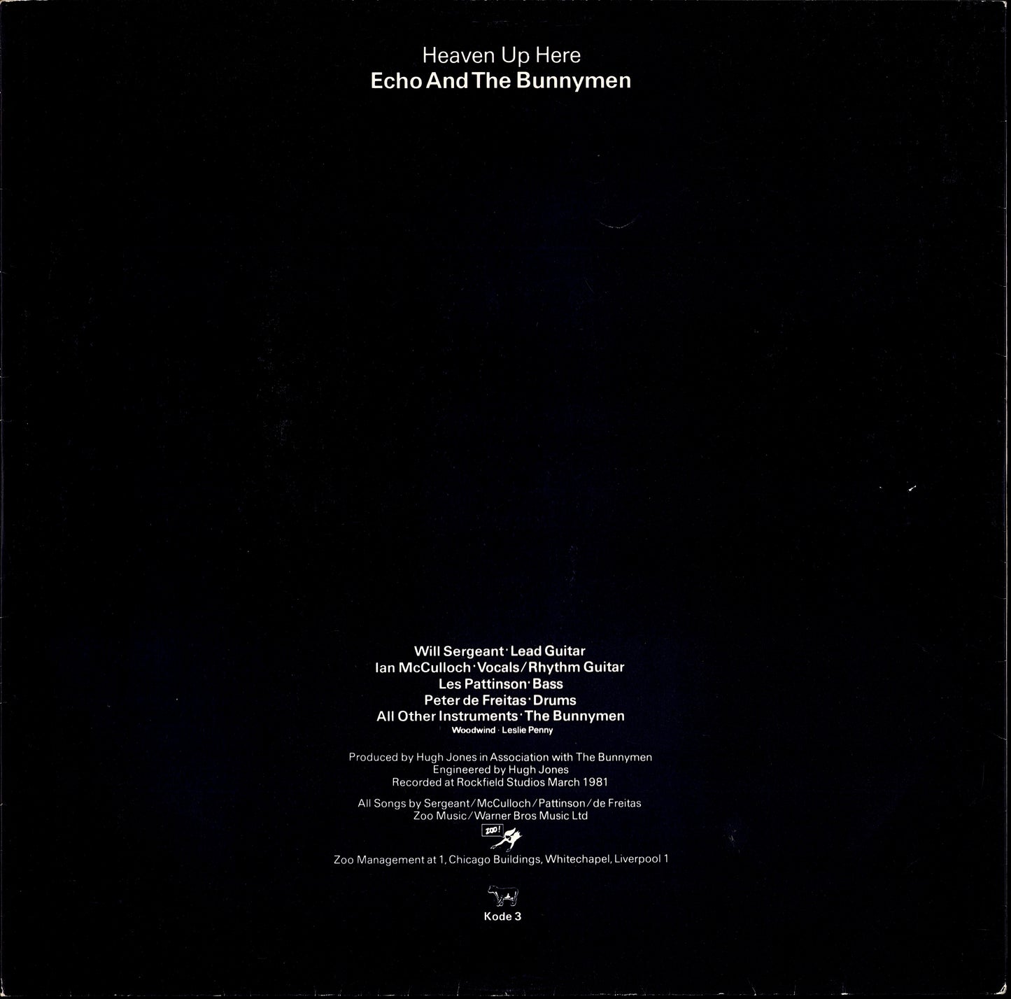 Echo And The Bunnymen - Heaven Up Here Vinyl LP