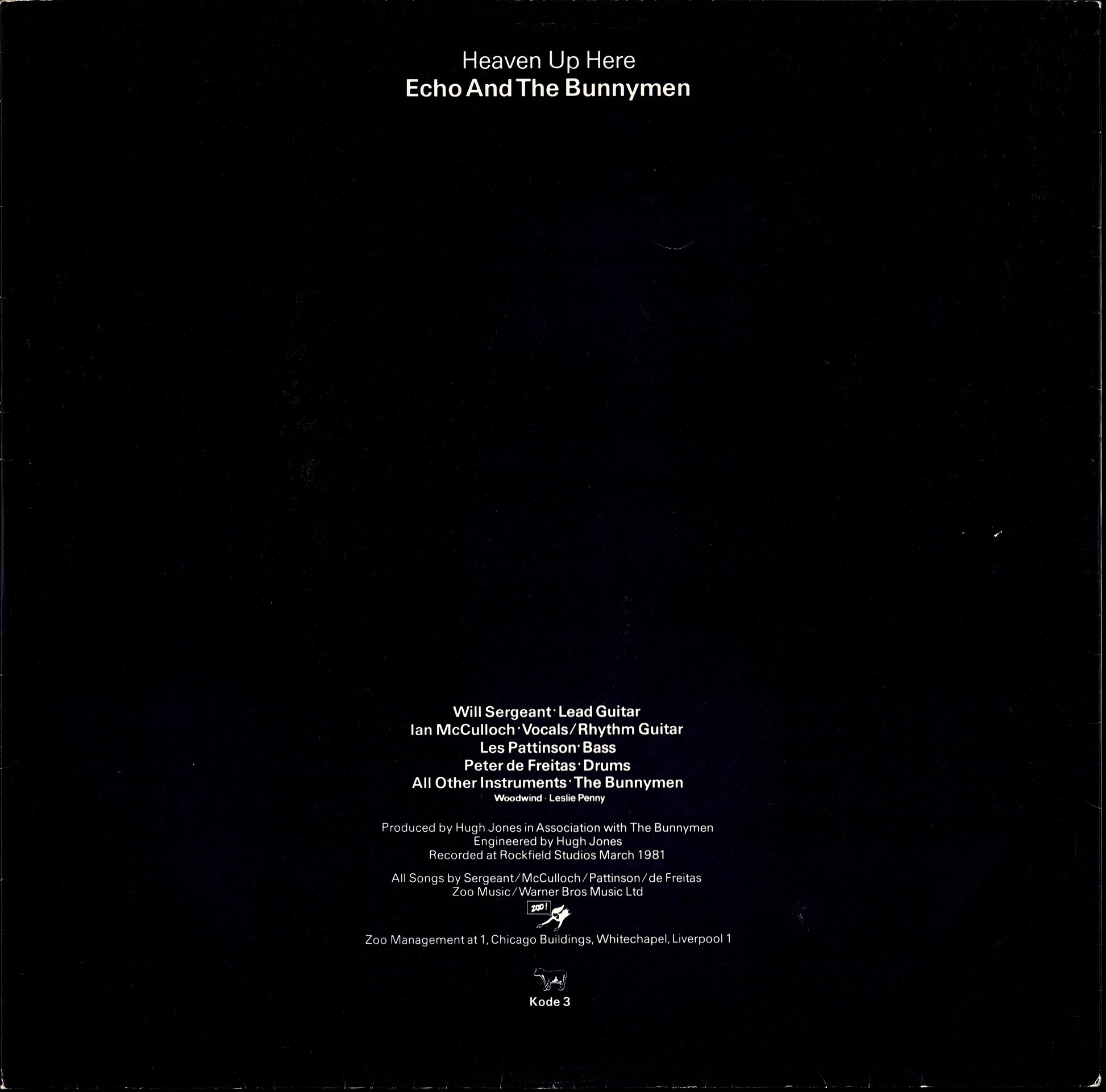 Echo And The Bunnymen - Heaven Up Here Vinyl LP