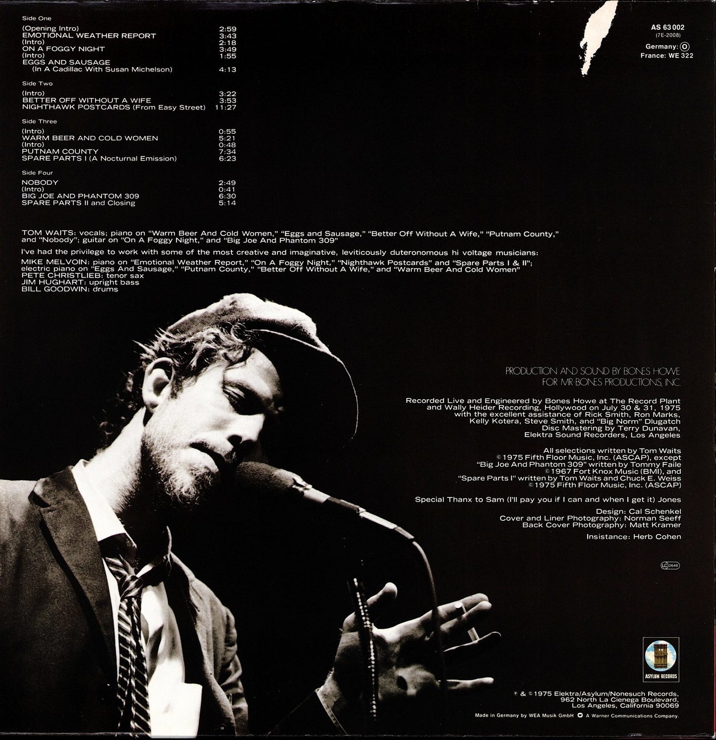 Tom Waits - Nighthawks At The Diner Vinyl 2LP