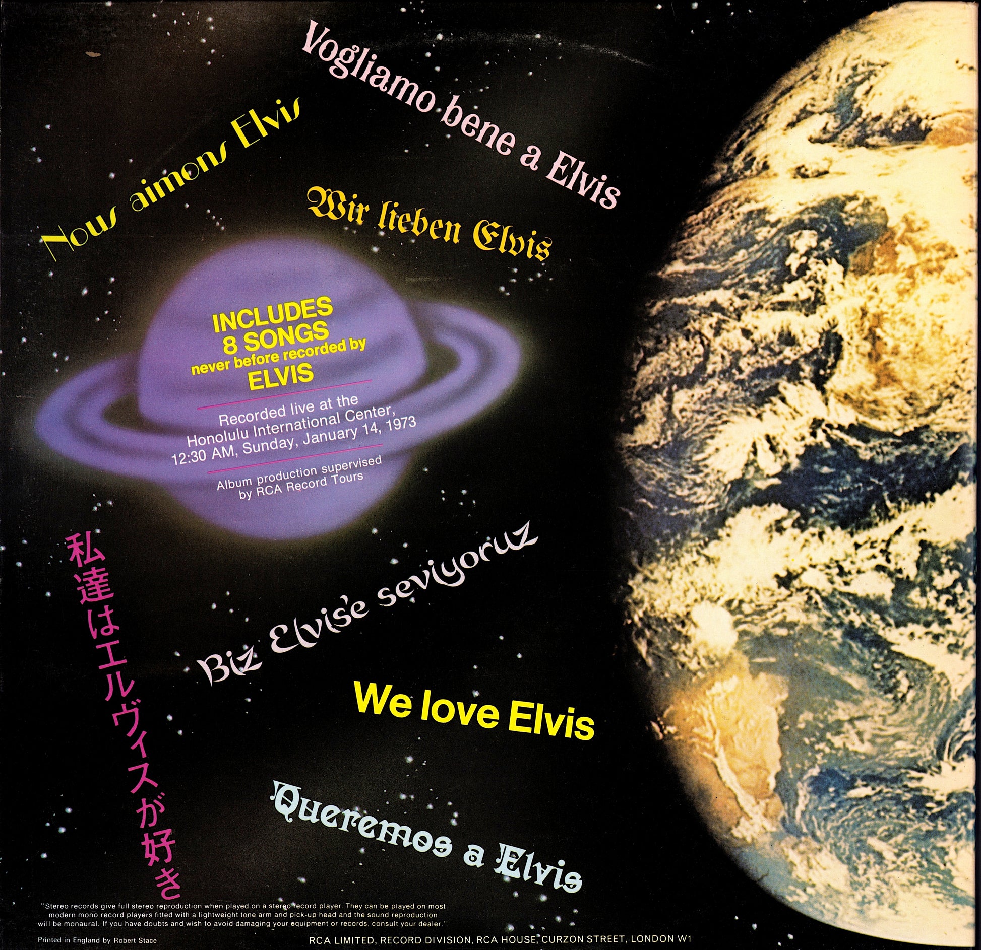 Elvis - Aloha From Hawaii Via Satellite Vinyl 2LP