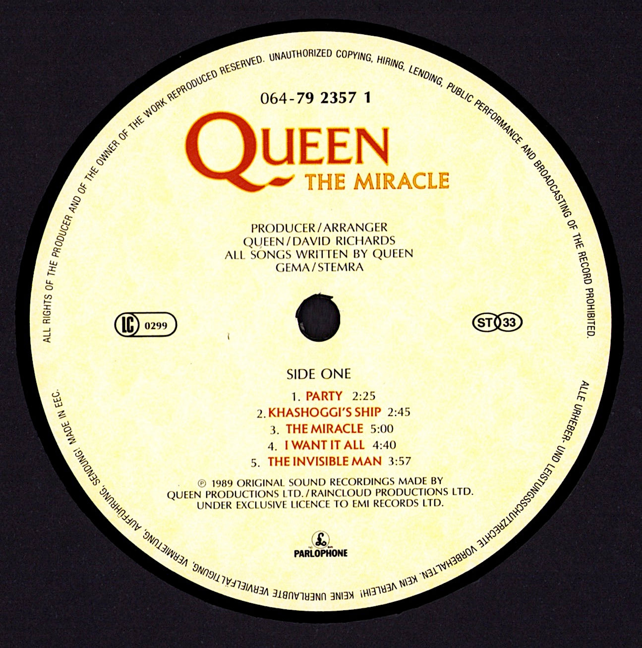 Queen - The Miracle Vinyl LP