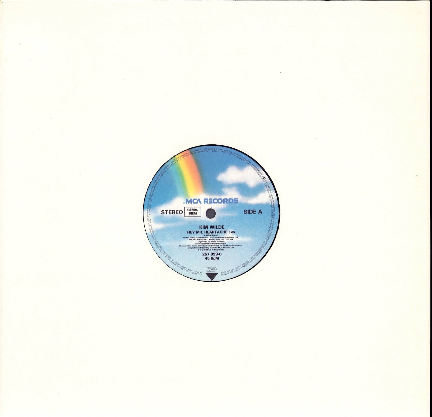 Kim Wilde – Hey Mister Heartache Vinyl 12"