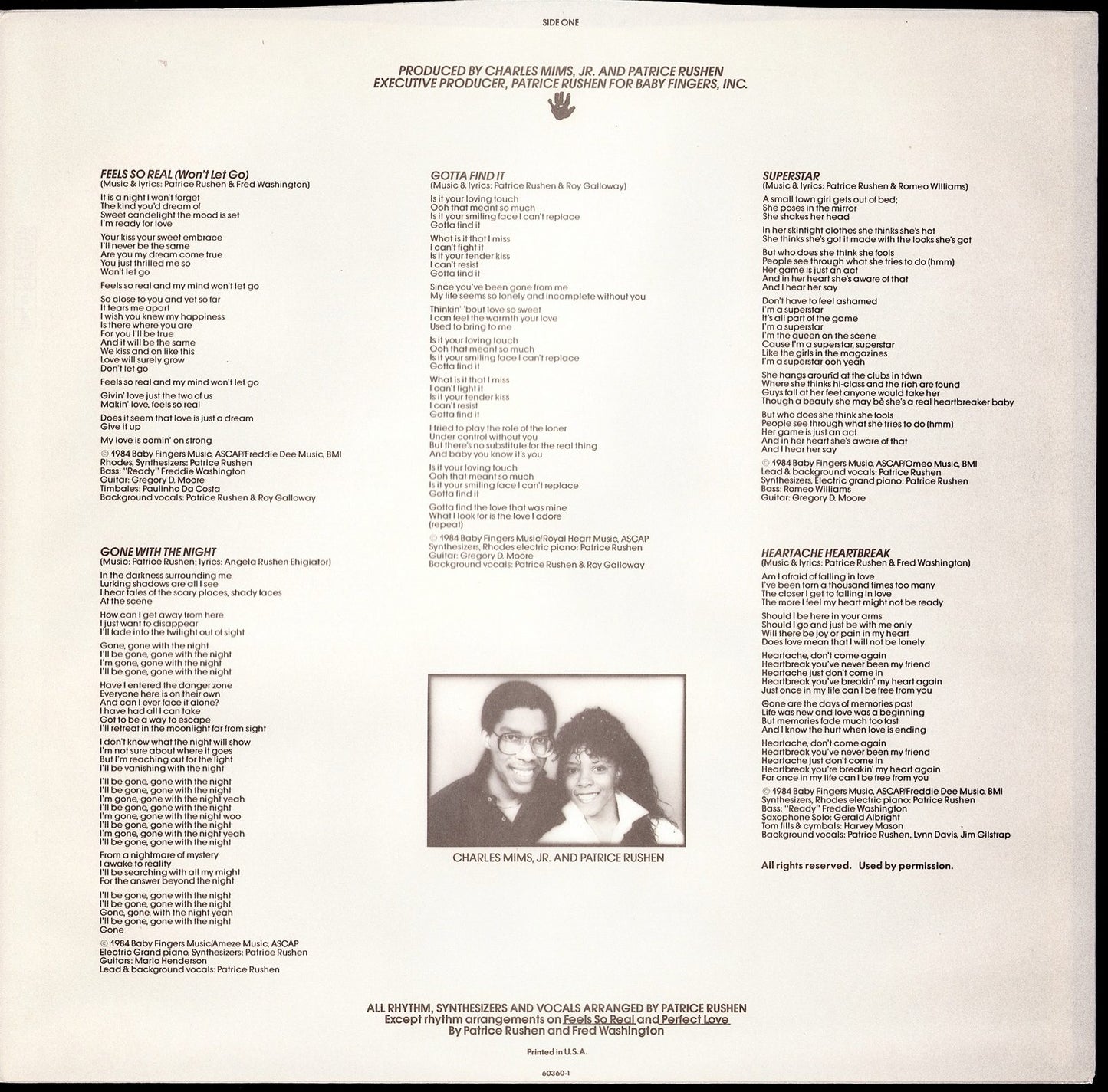 Patrice Rushen – Straight From The Heart Vinyl LP Kopie Kopie