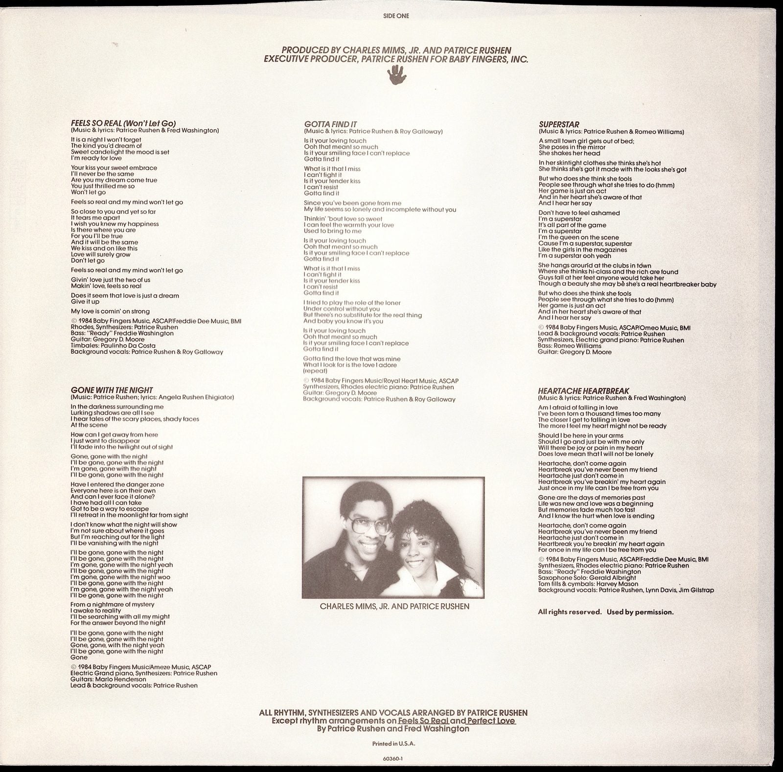 Patrice Rushen – Straight From The Heart Vinyl LP Kopie Kopie