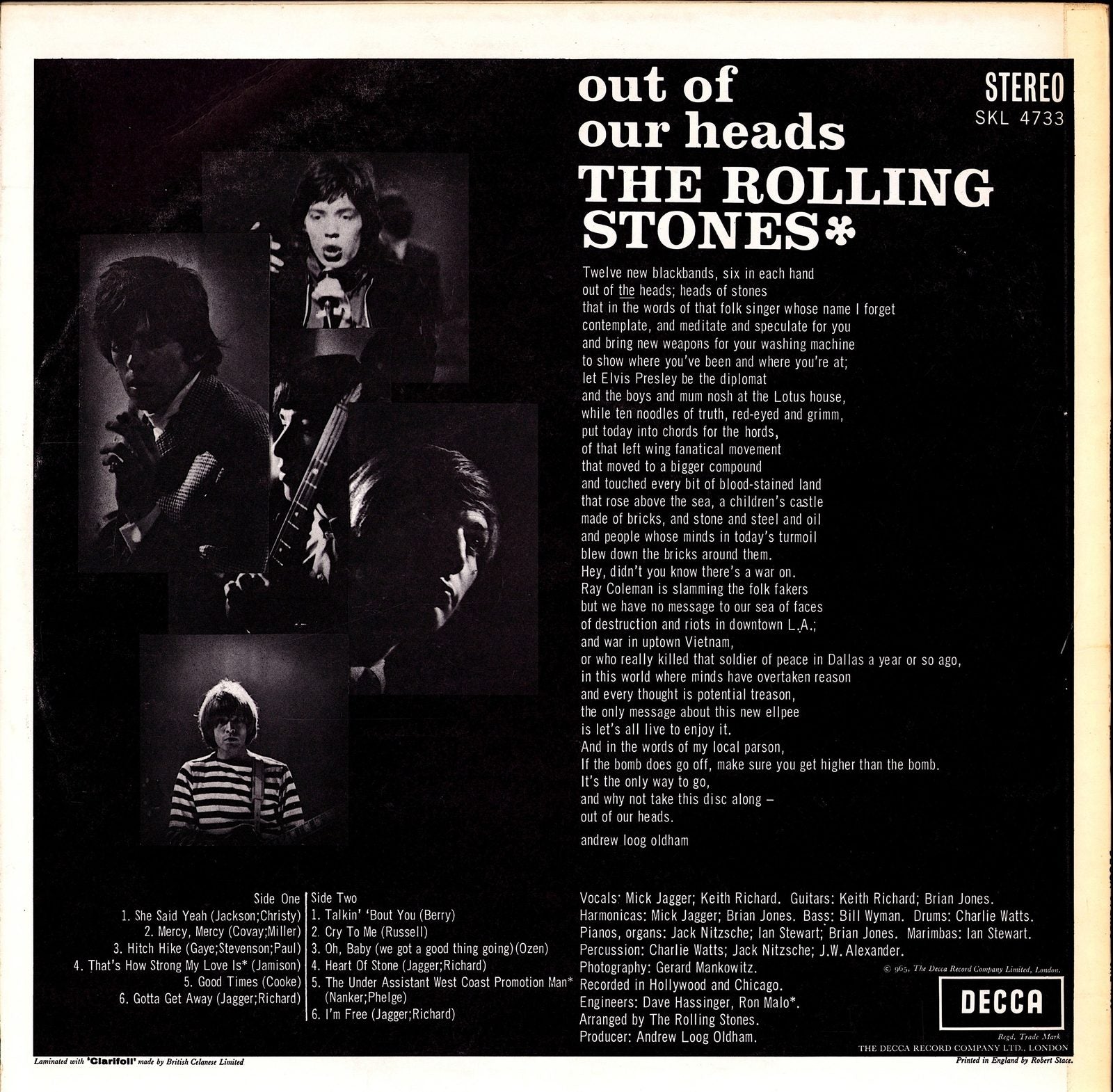 The Rolling Stones - Out Of Our Heads Vinyl LP