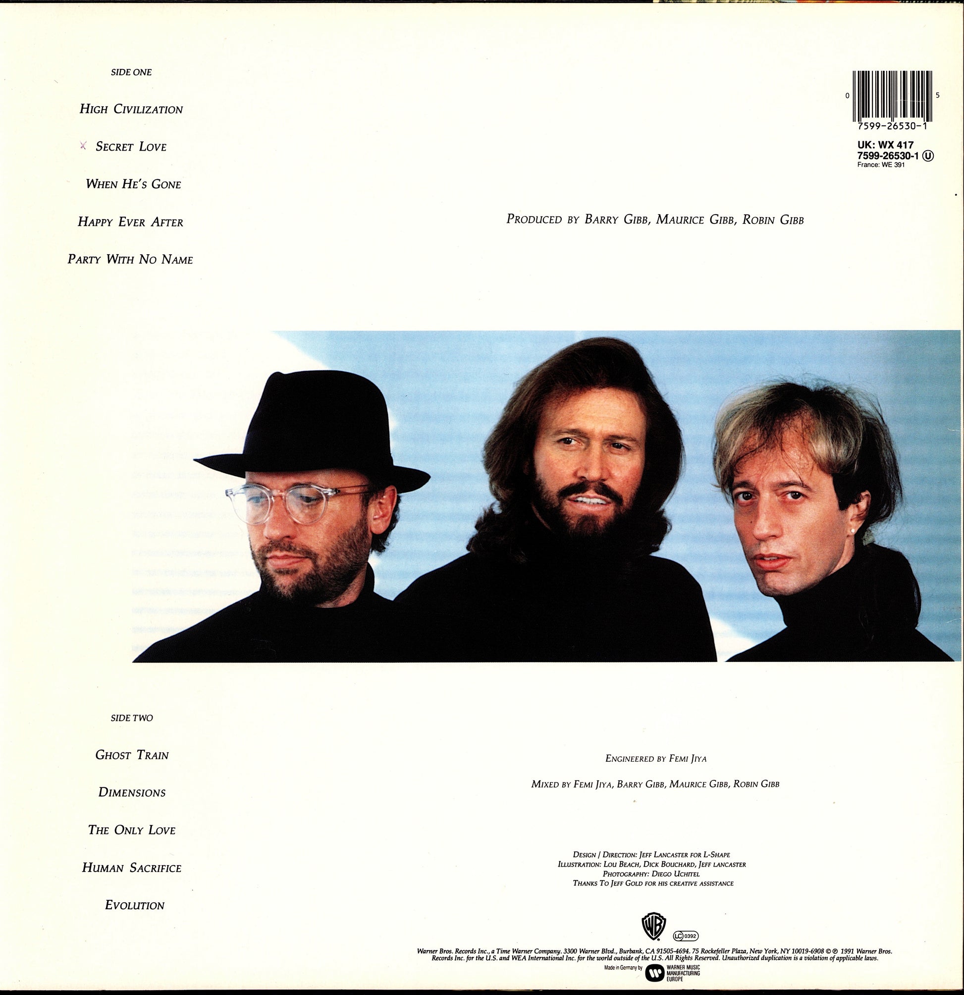 Bee Gees ‎- High Civilization Vinyl LP Kopie